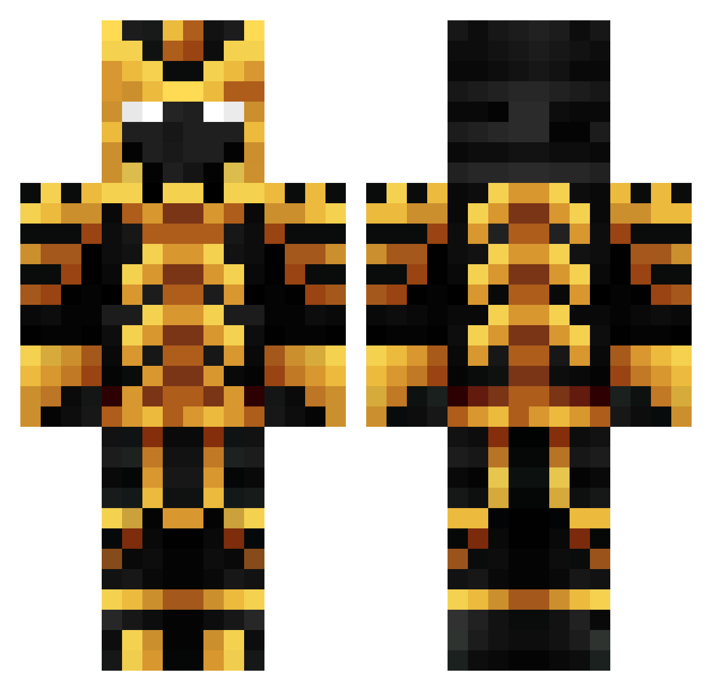 god4435324234234 Minecraft skin, front and back view