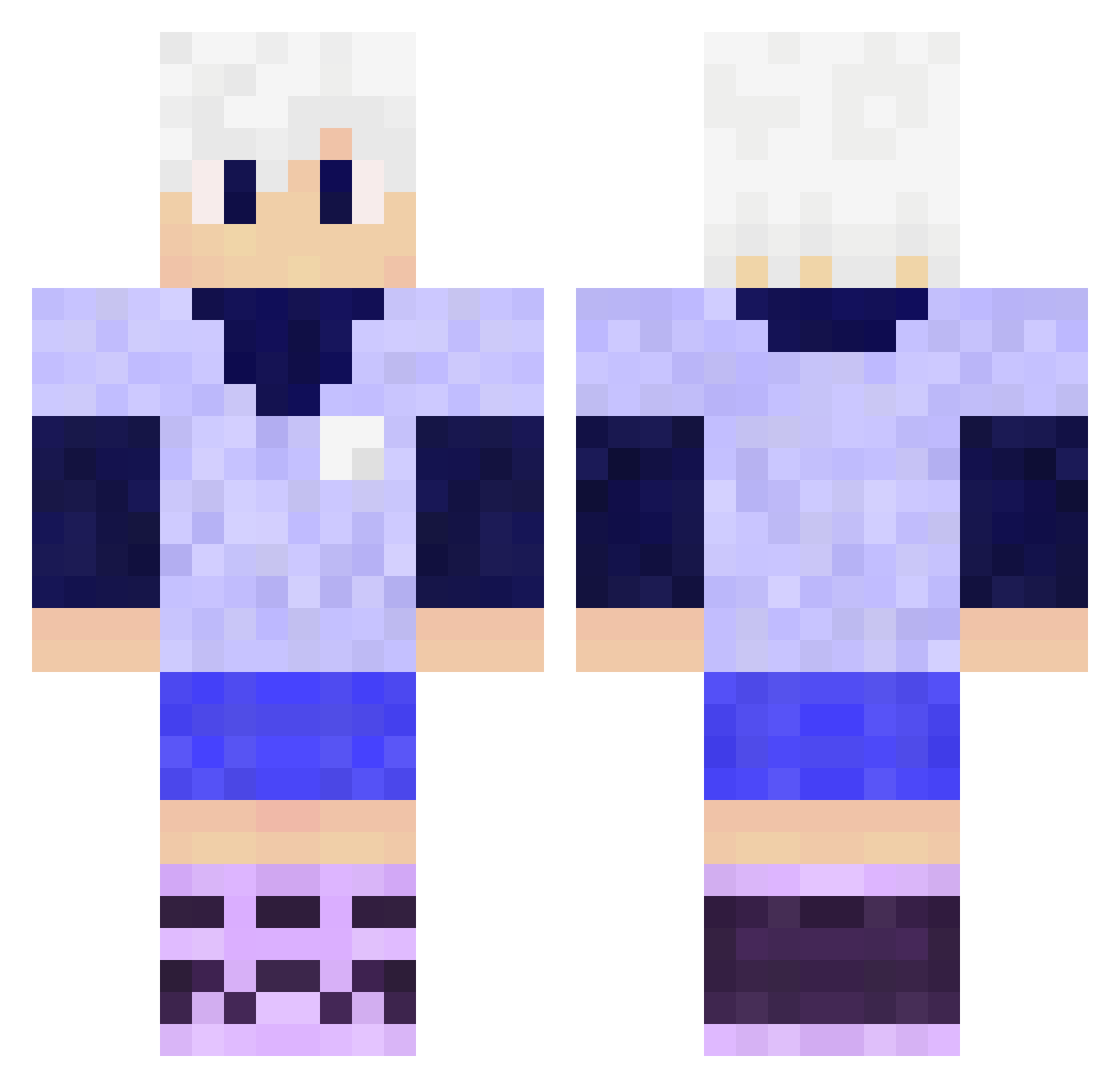 Glennie Minecraft skin, front and back view