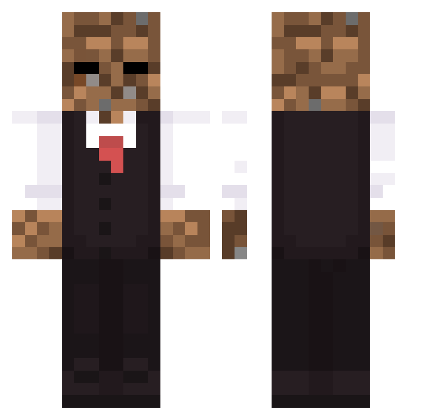 Sneaker15 Minecraft skin, front and back view