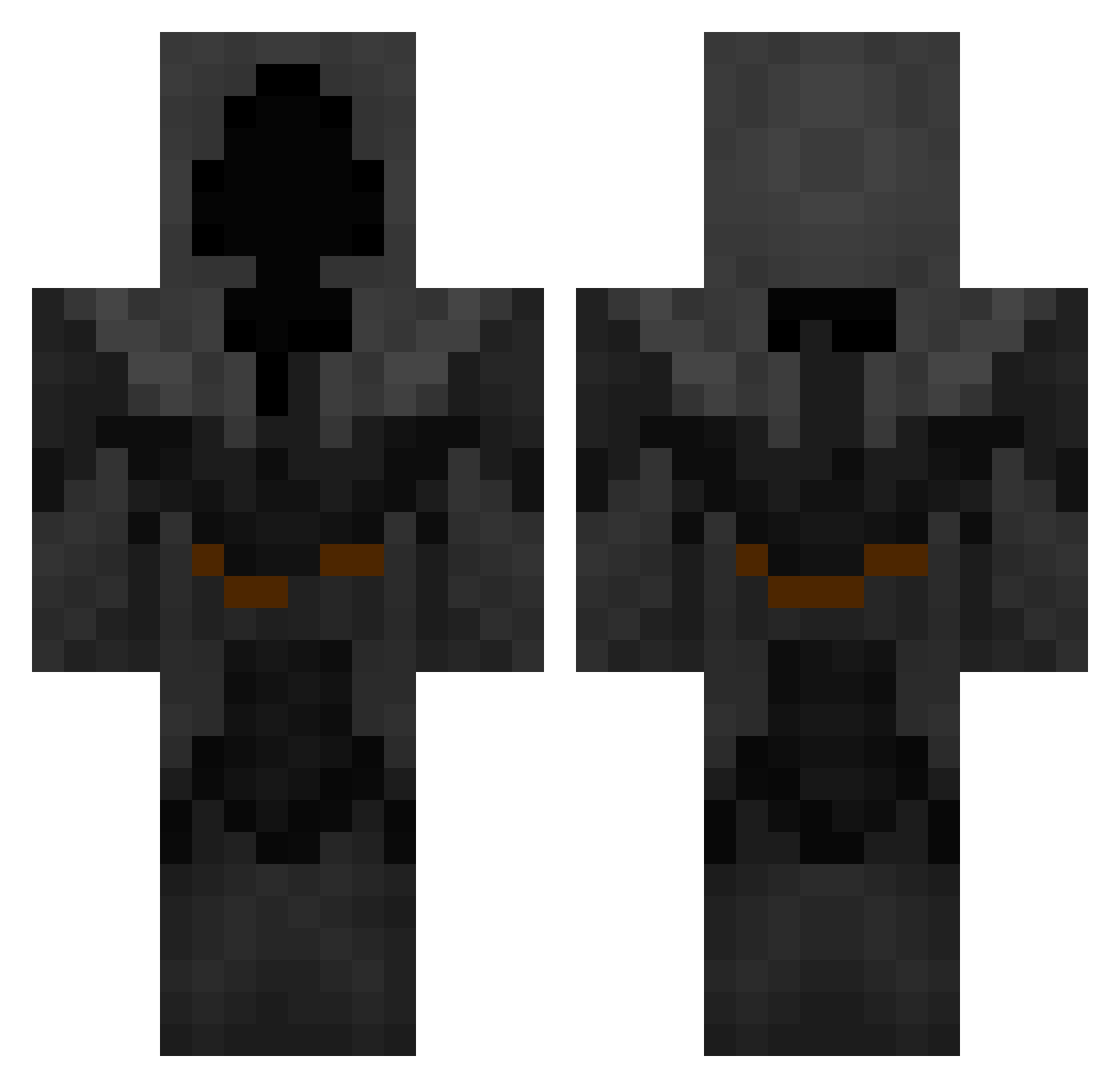UsingWolfram Minecraft skin, front and back view