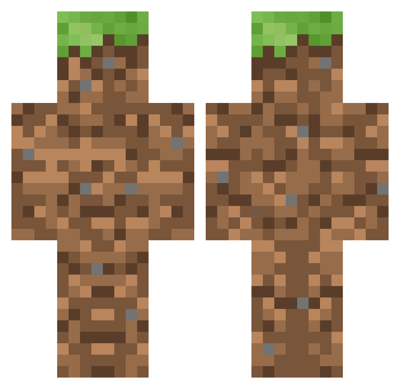 ExpandDong69 Minecraft skin, front and back view