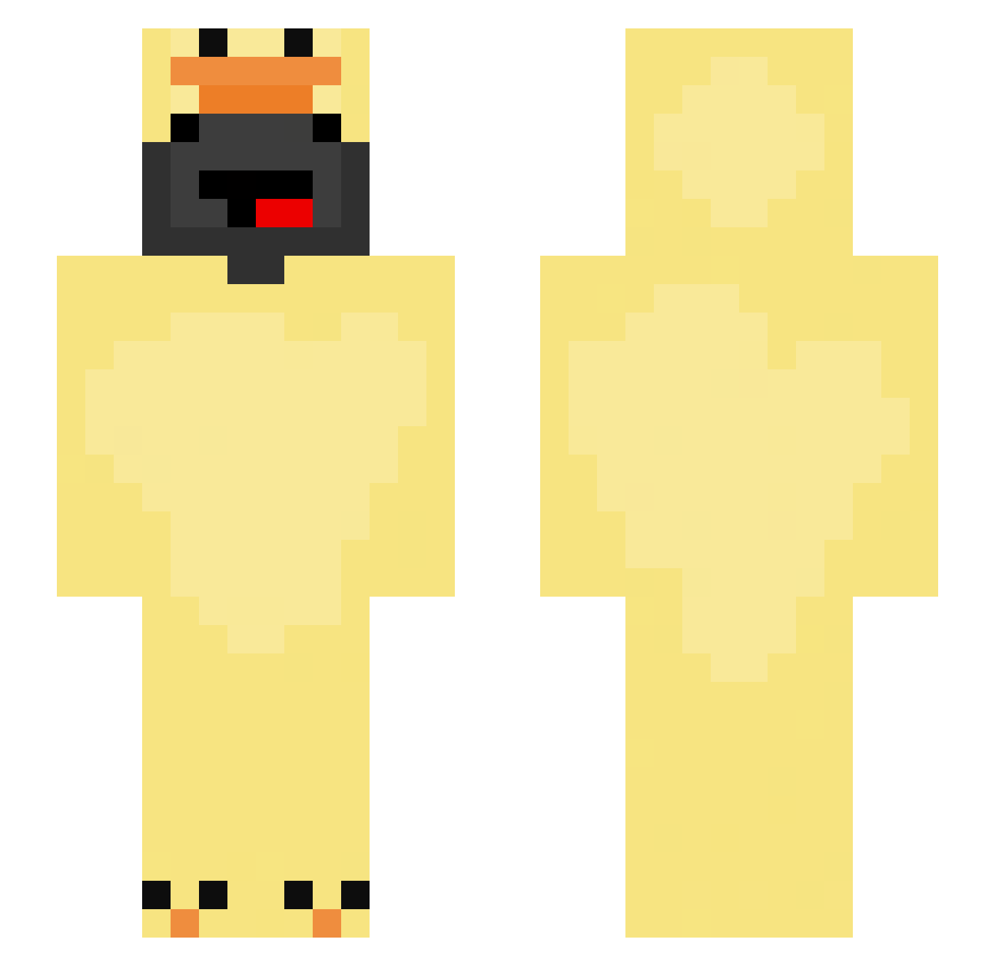 Cept Minecraft skin, front and back view