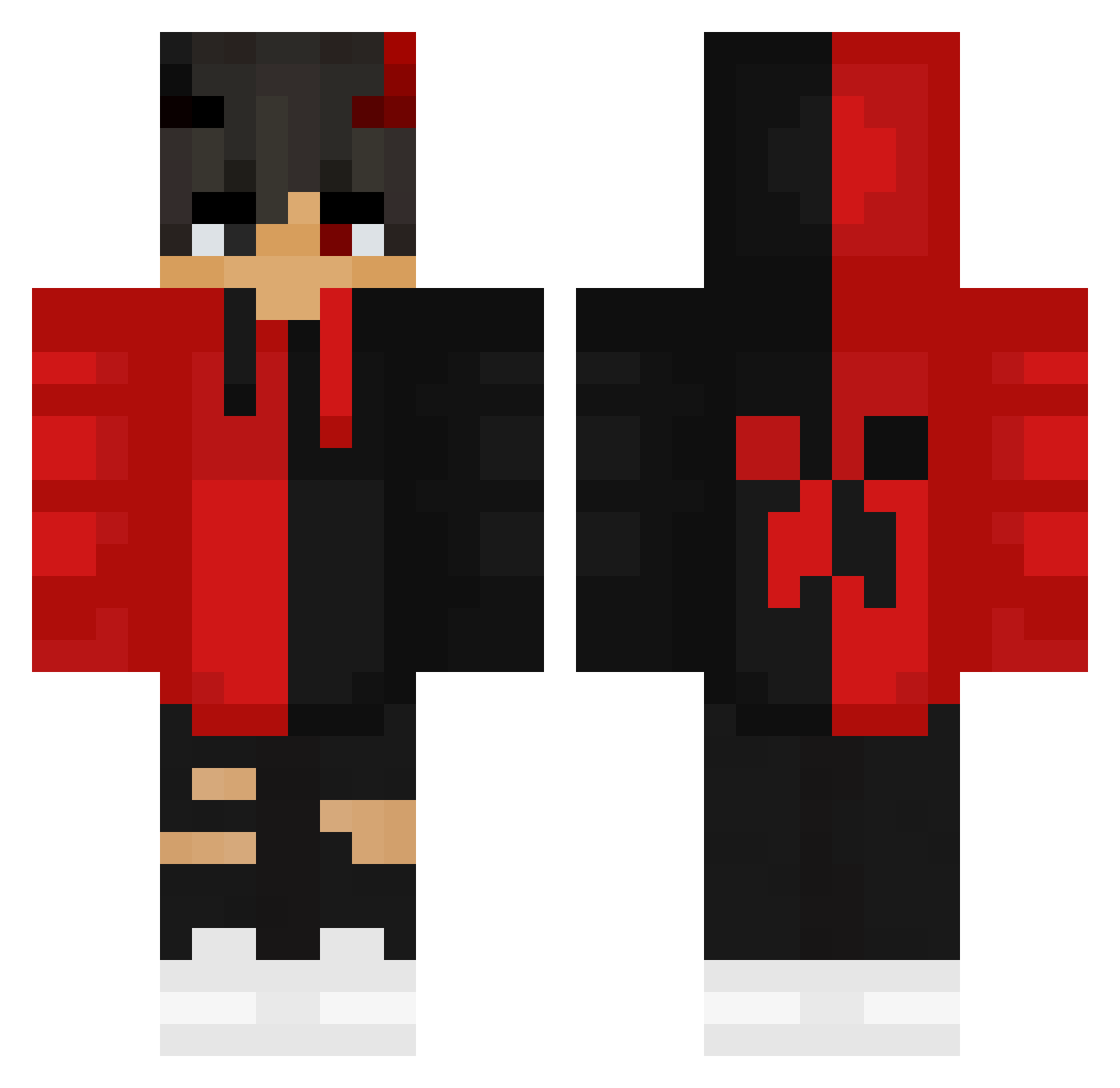 Kuschel126 Minecraft skin, front and back view