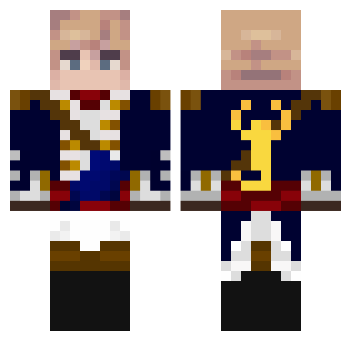 randysipad Minecraft skin, front and back view