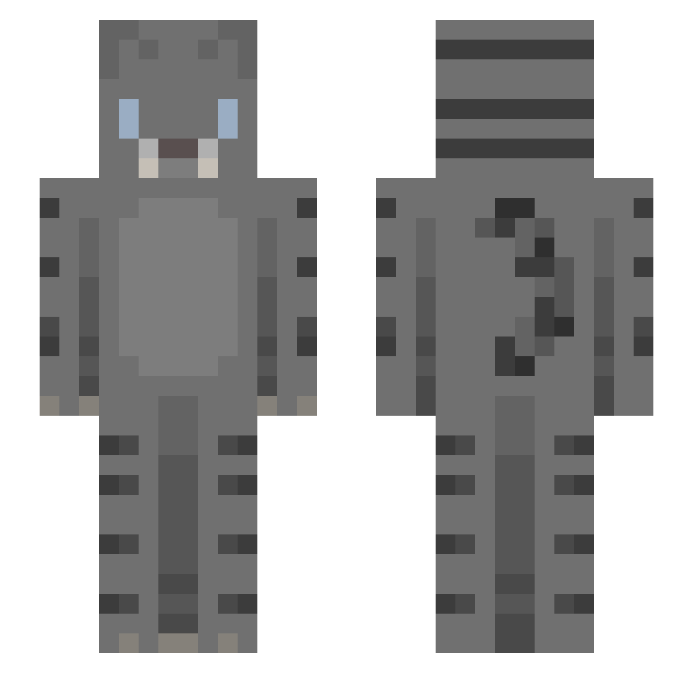 BruddaOsas32 Minecraft skin, front and back view