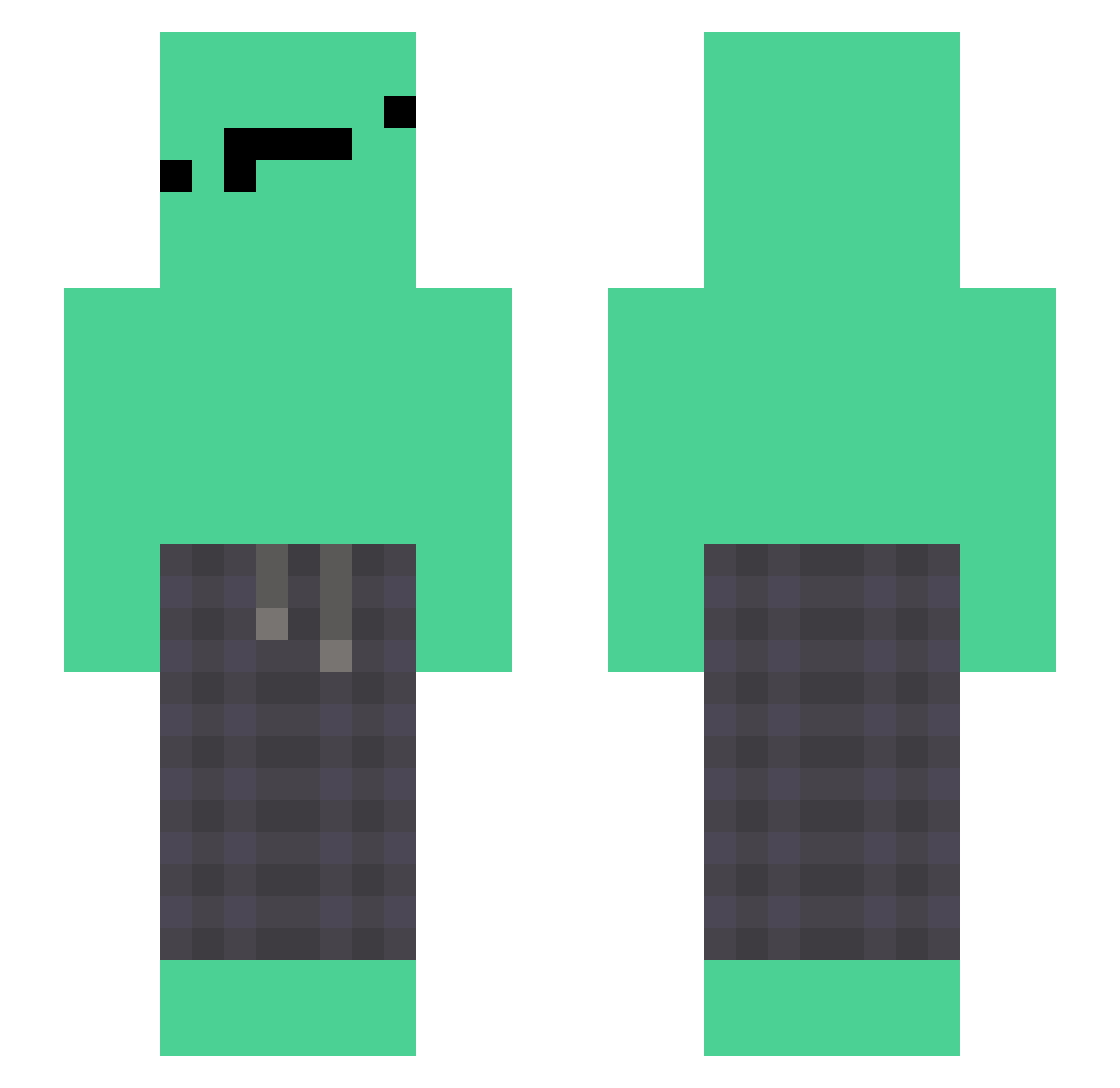 PapaGoobie Minecraft skin, front and back view
