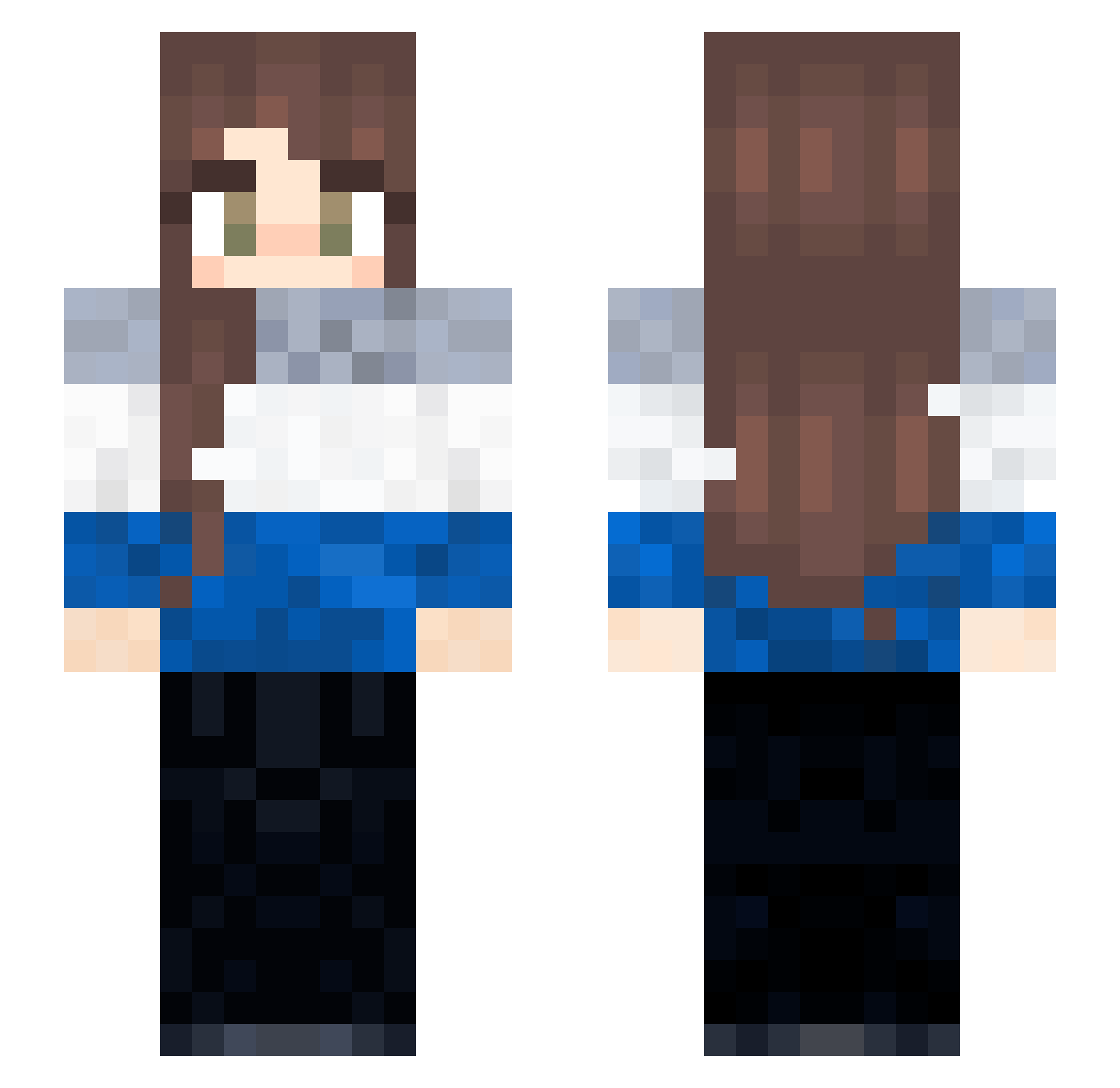 SummrsLover Minecraft skin, front and back view