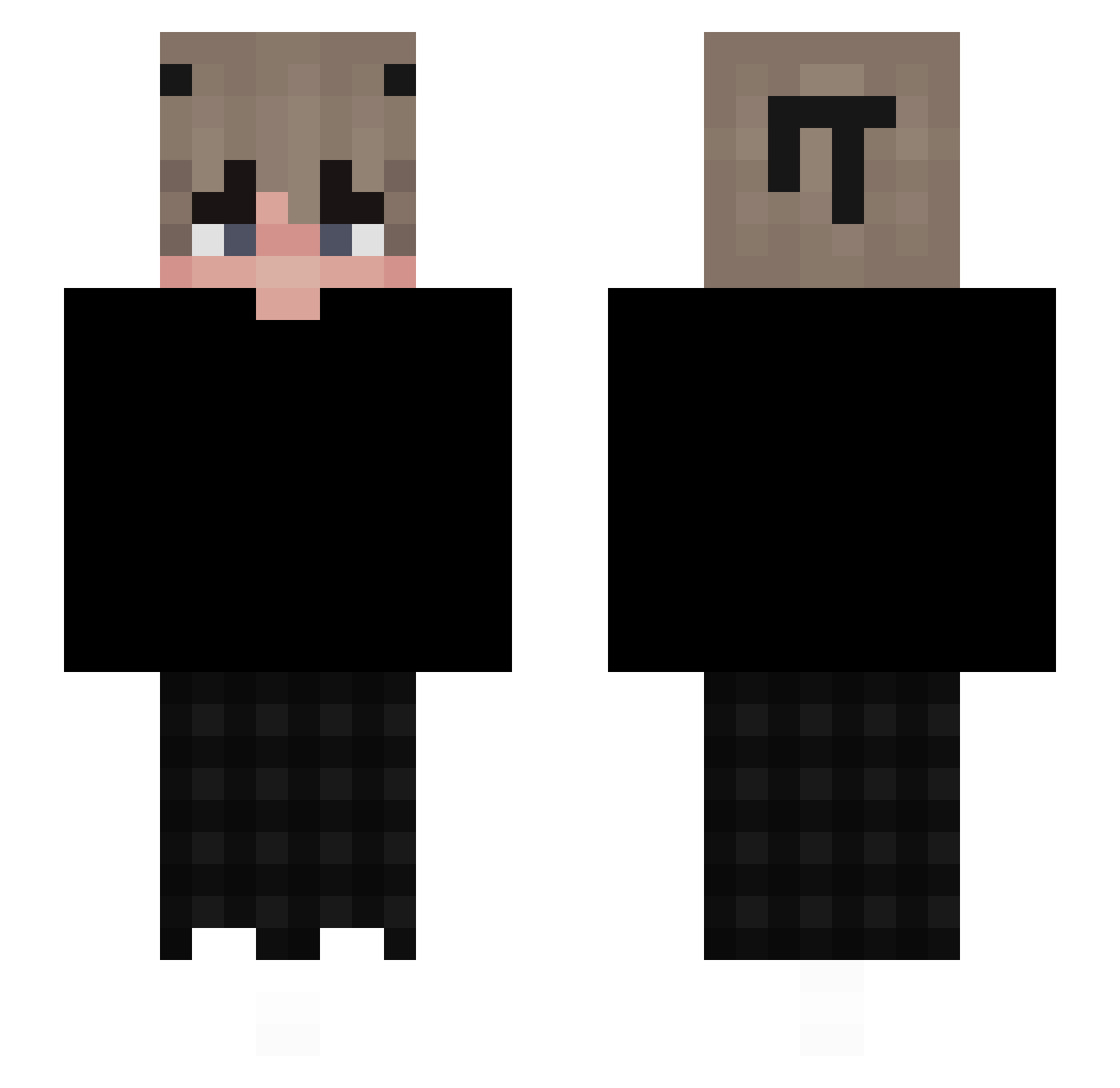 Shiqaru Minecraft skin, front and back view