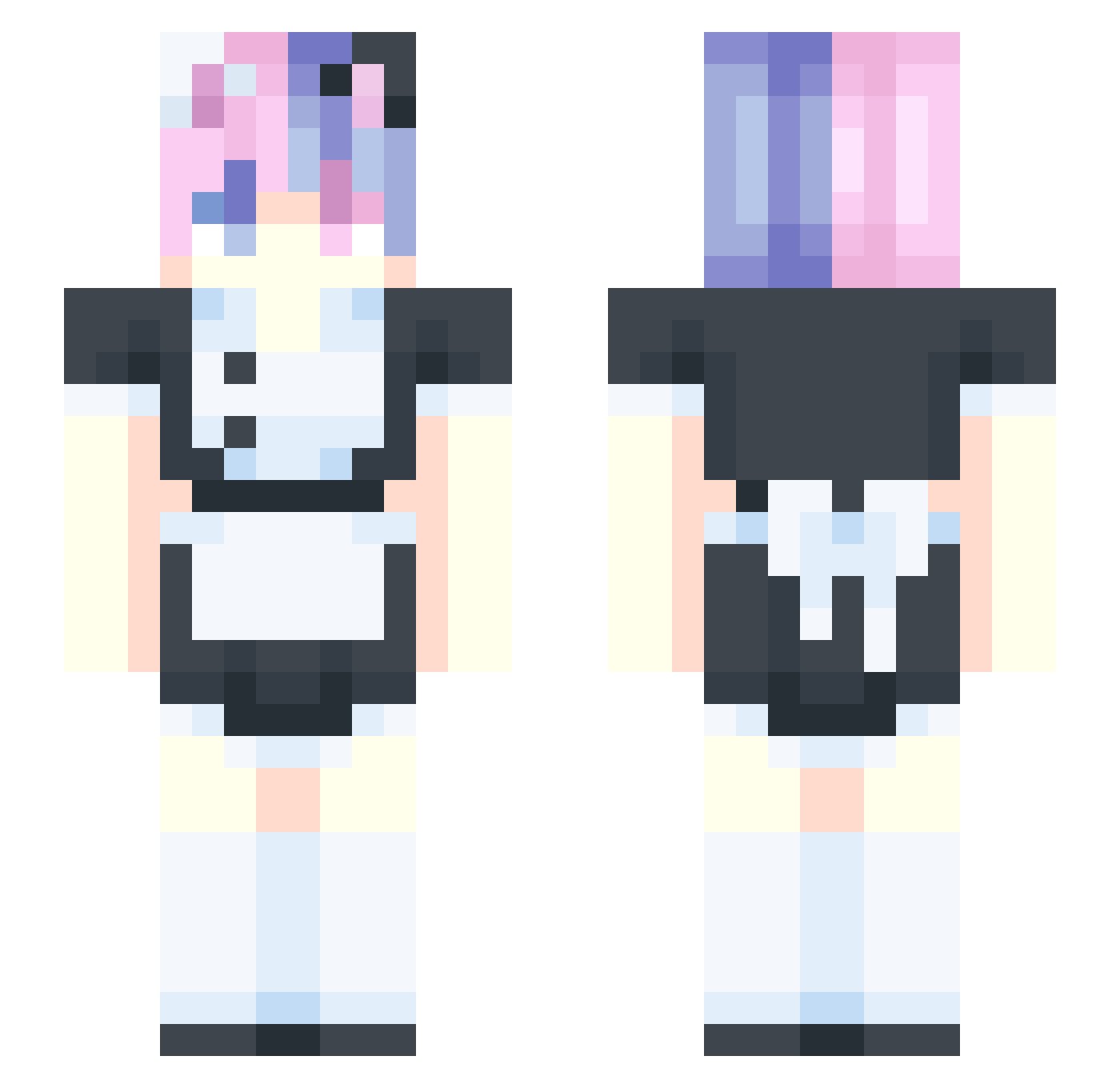 Ripup Minecraft skin, front and back view