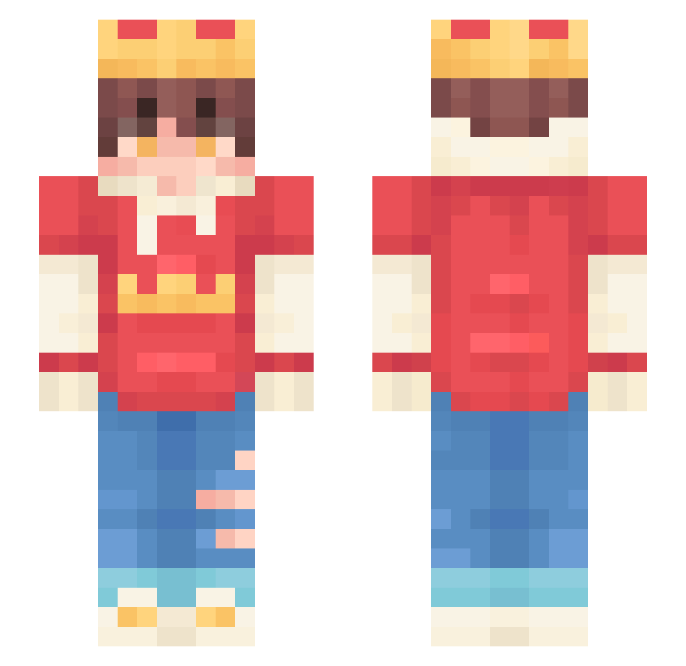 SAUD_909 Minecraft skin, front and back view