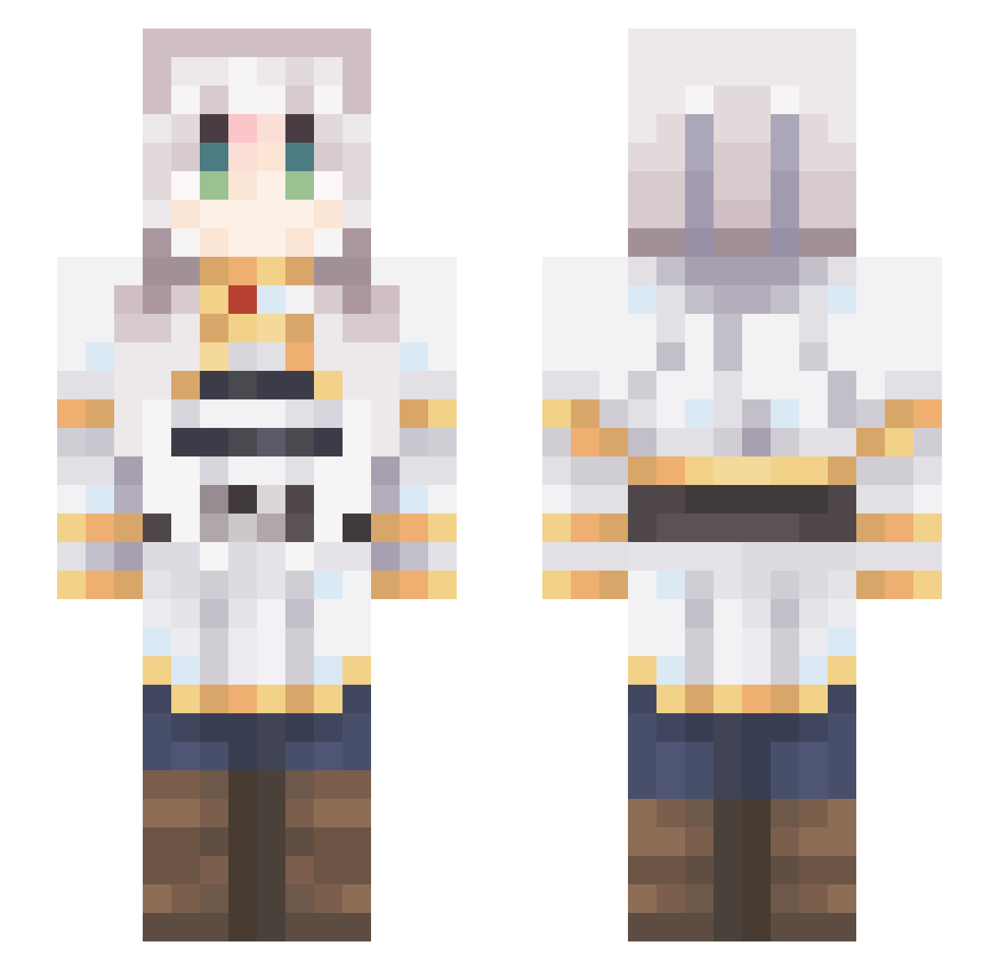 Tsuki_11 Minecraft skin, front and back view