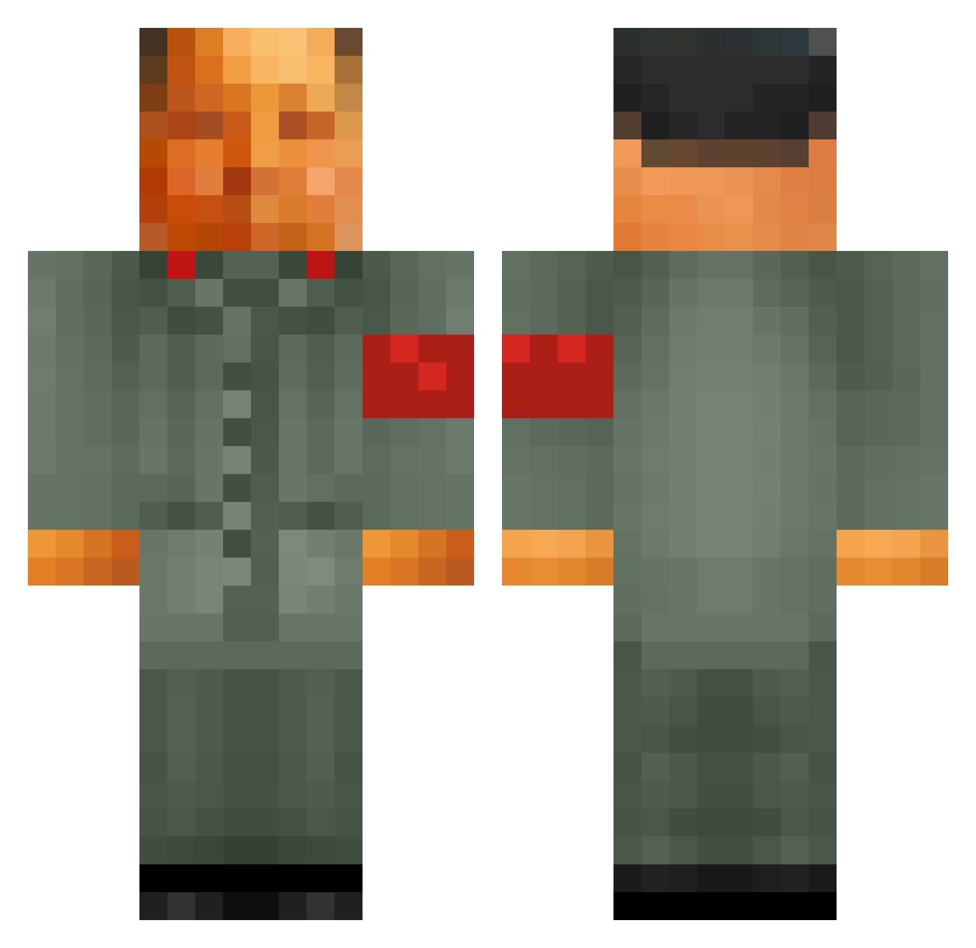 JFang05 Minecraft skin, front and back view