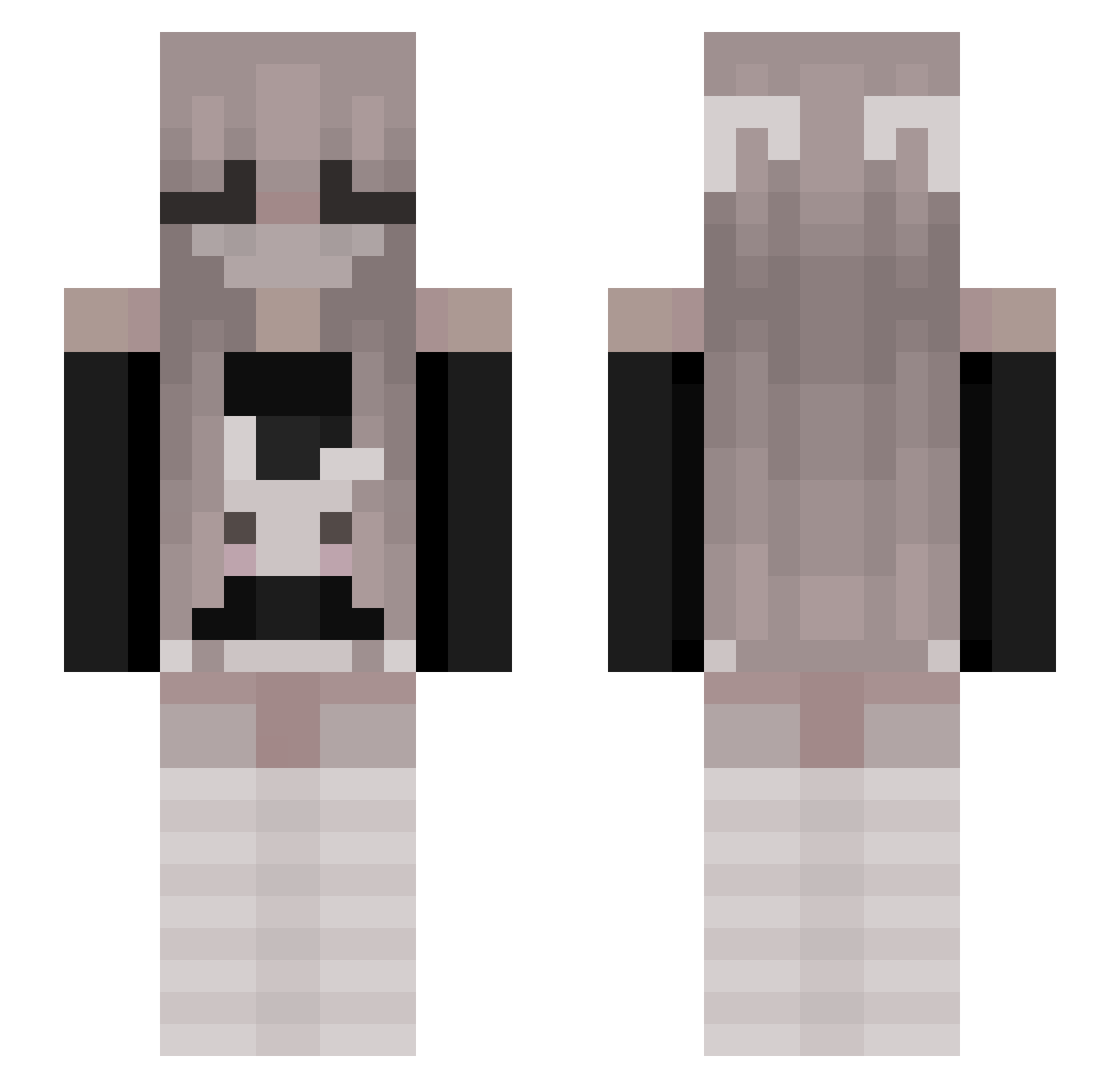 spaketikon320 Minecraft skin, front and back view