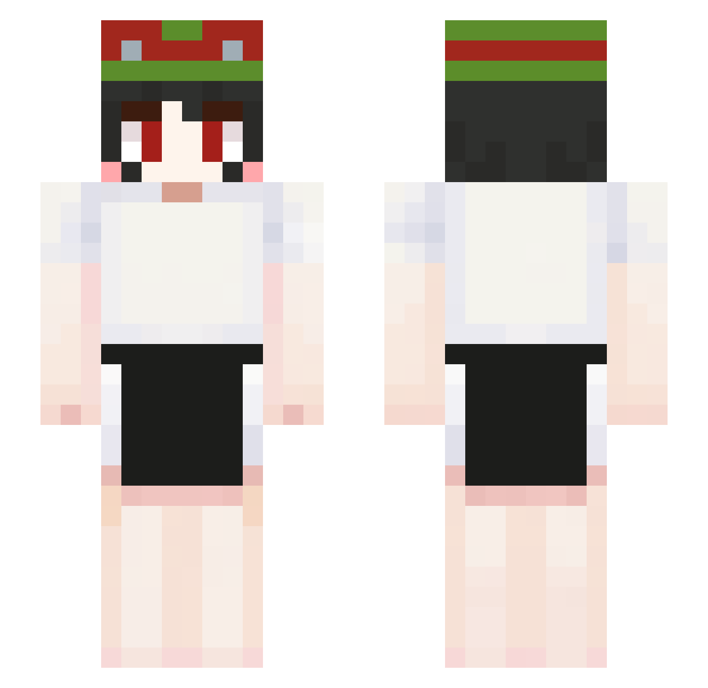 OL_beauty_legs Minecraft skin, front and back view