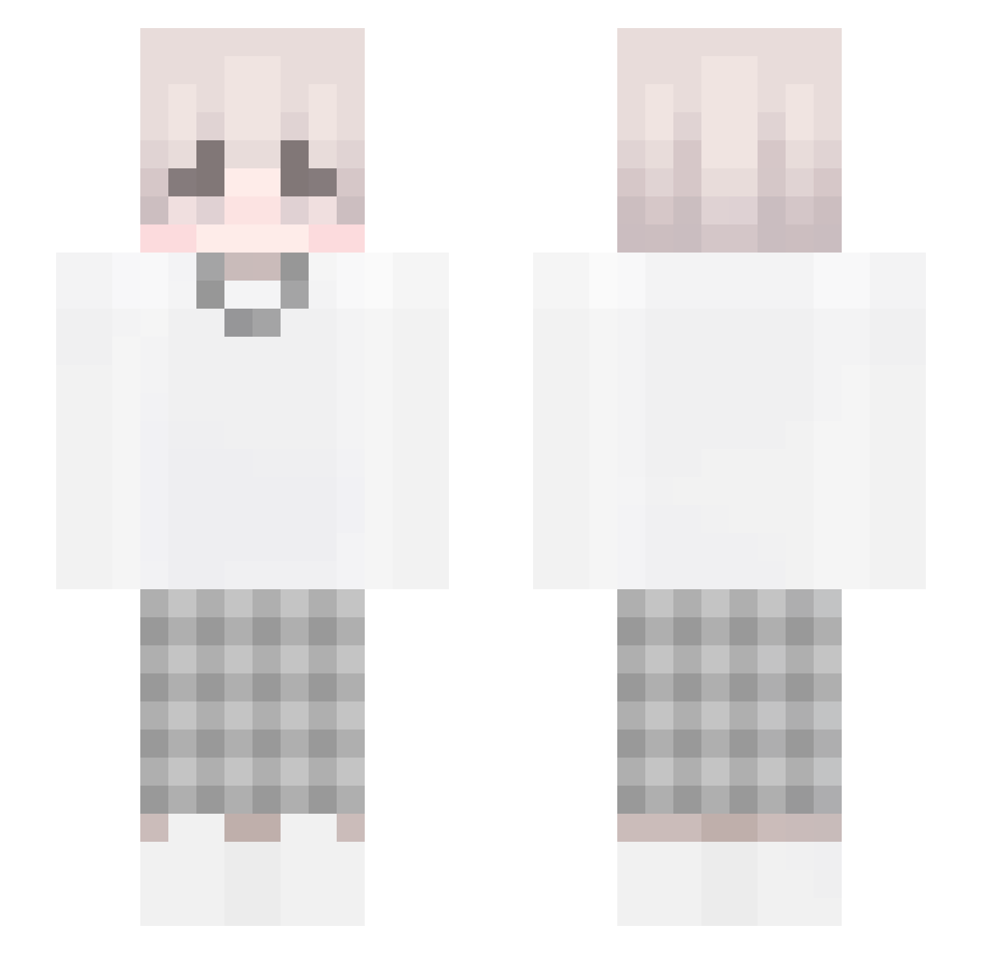 Vewh Minecraft skin, front and back view