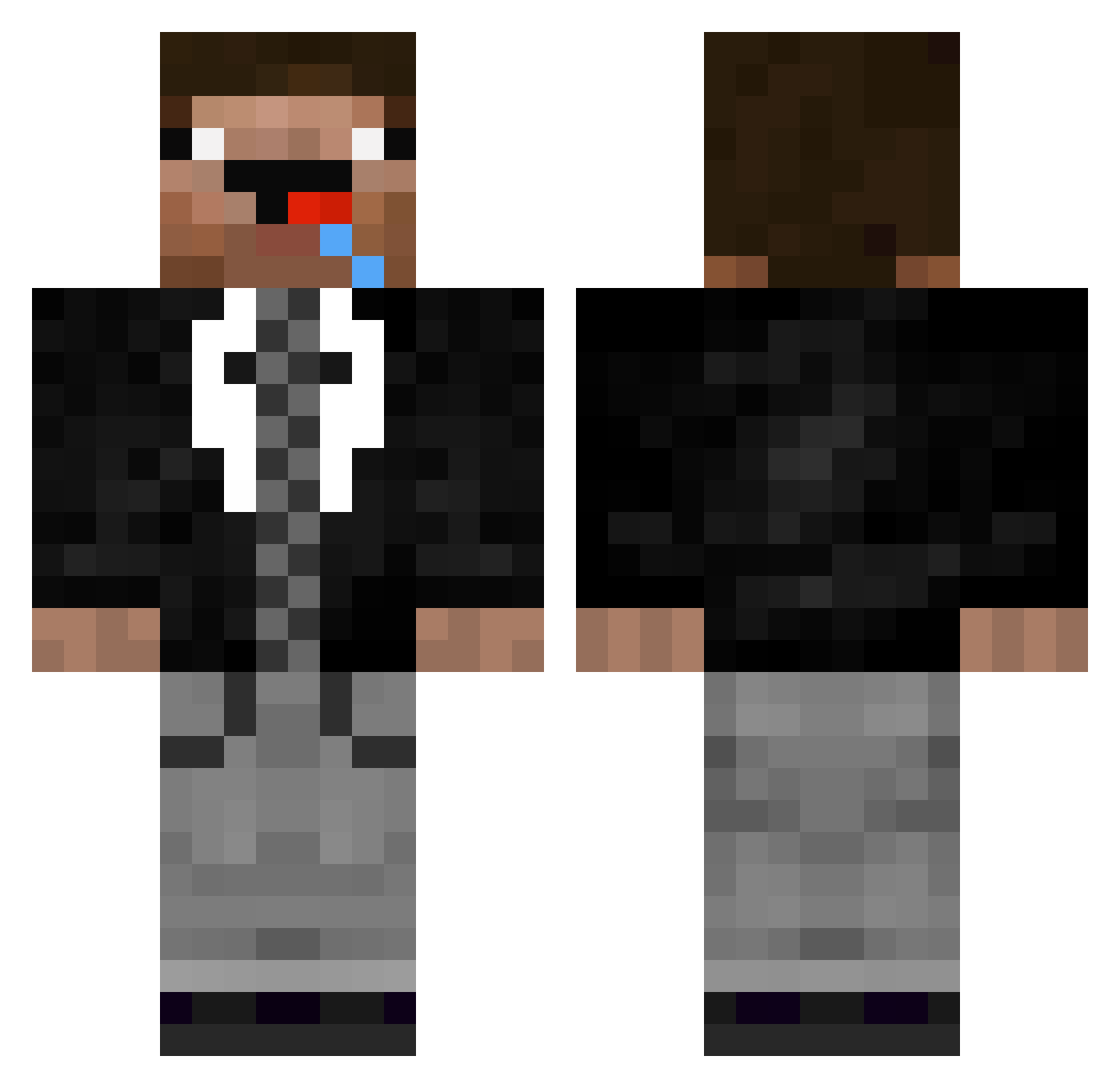 Coastalsafe999 Minecraft skin, front and back view