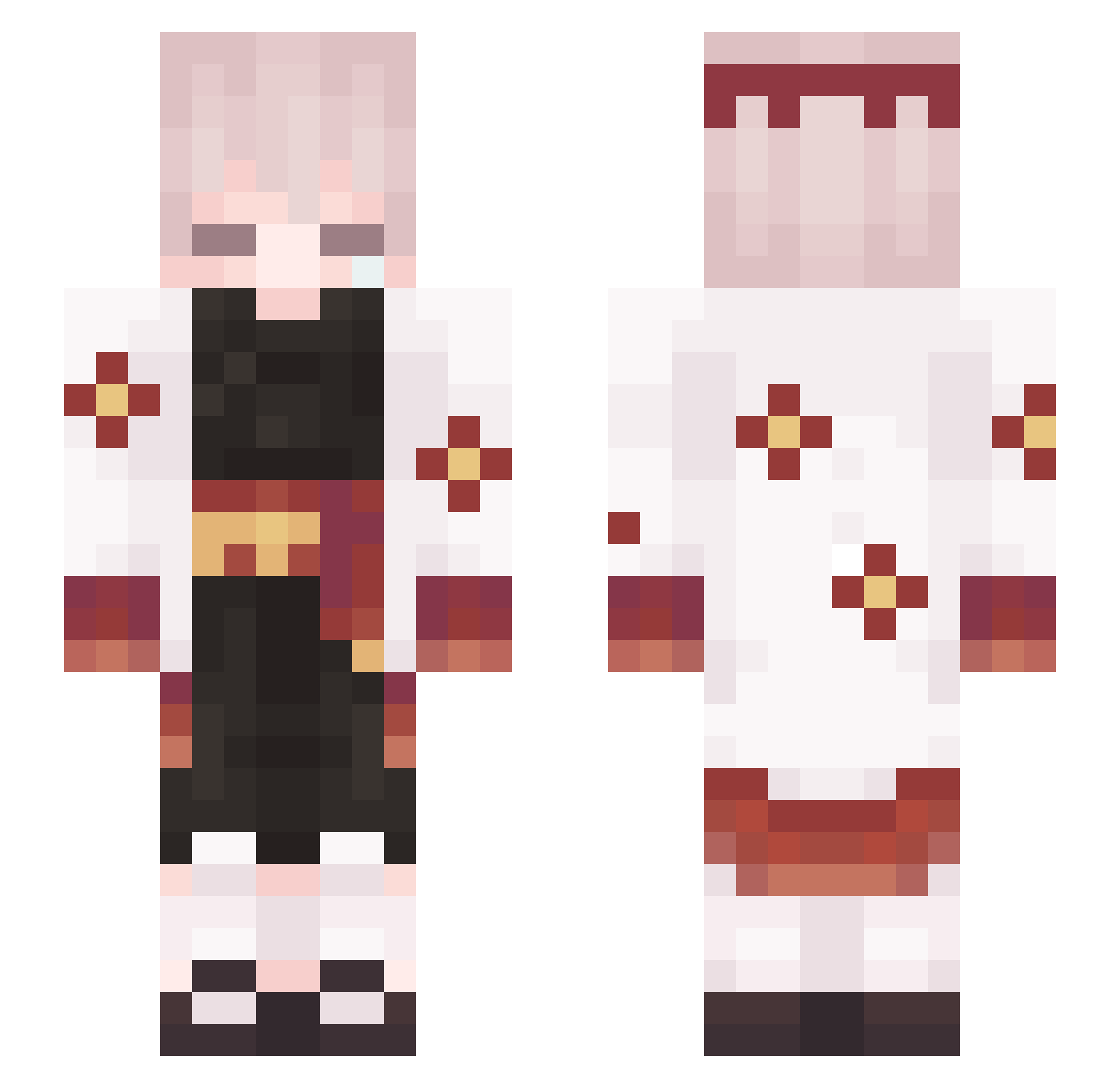 Anchovies8636 Minecraft skin, front and back view