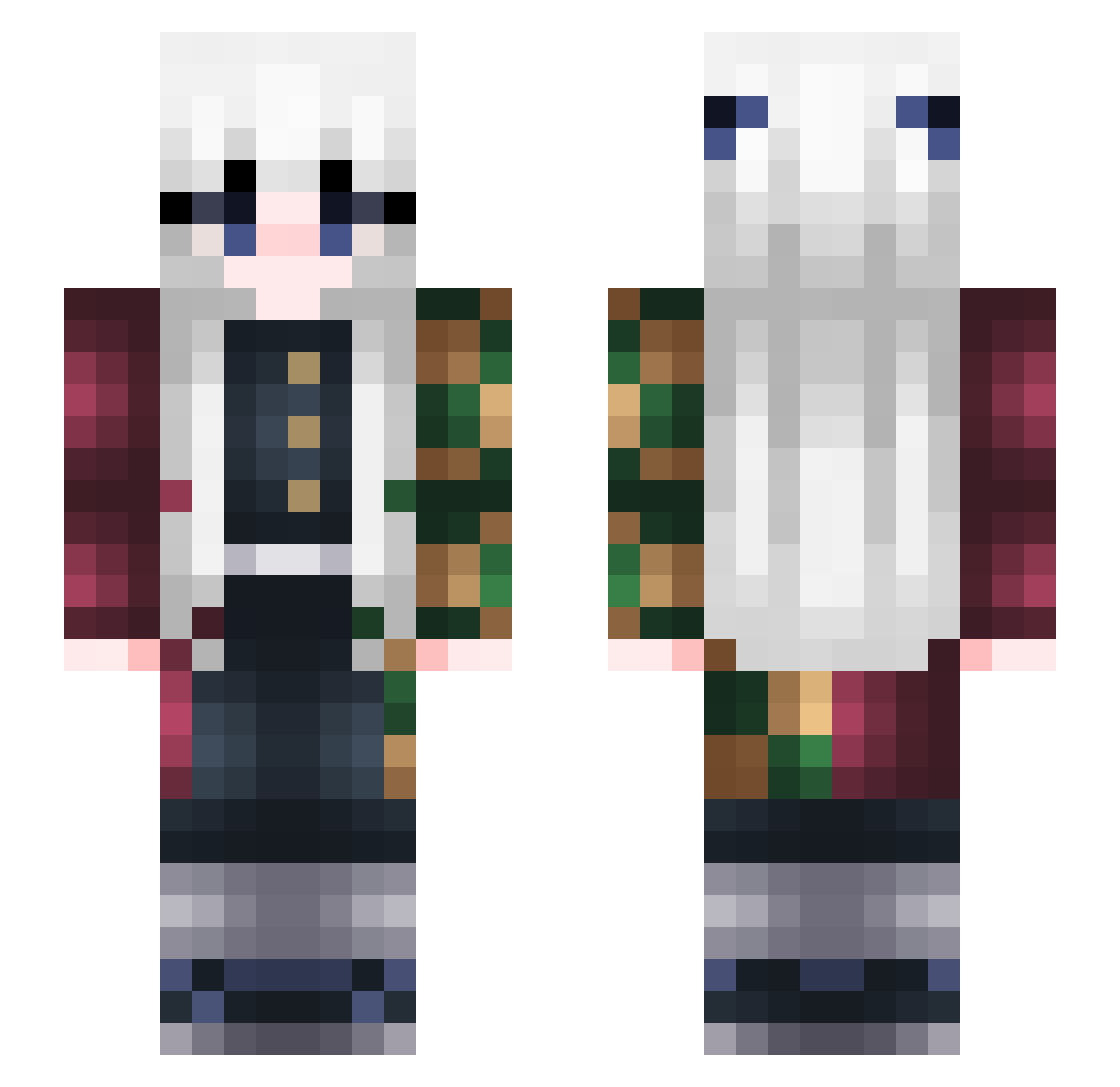 phieeplays Minecraft skin, front and back view