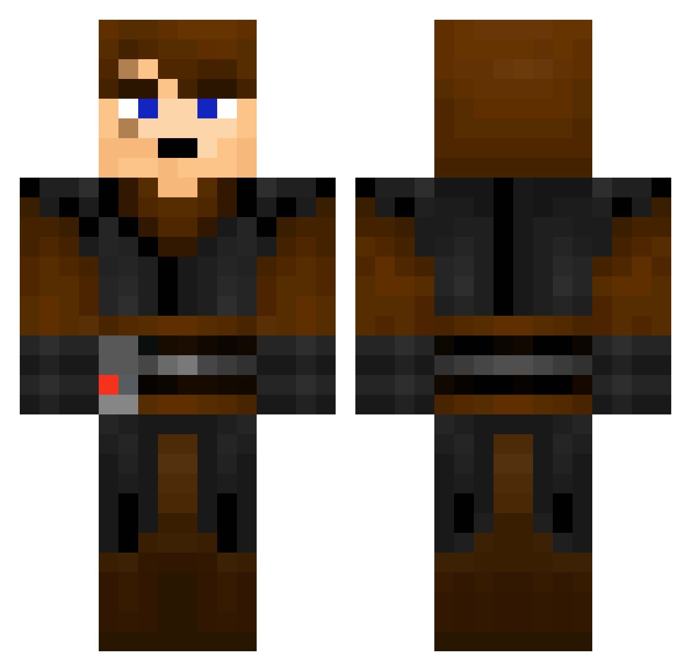 RELGUAN Minecraft skin, front and back view