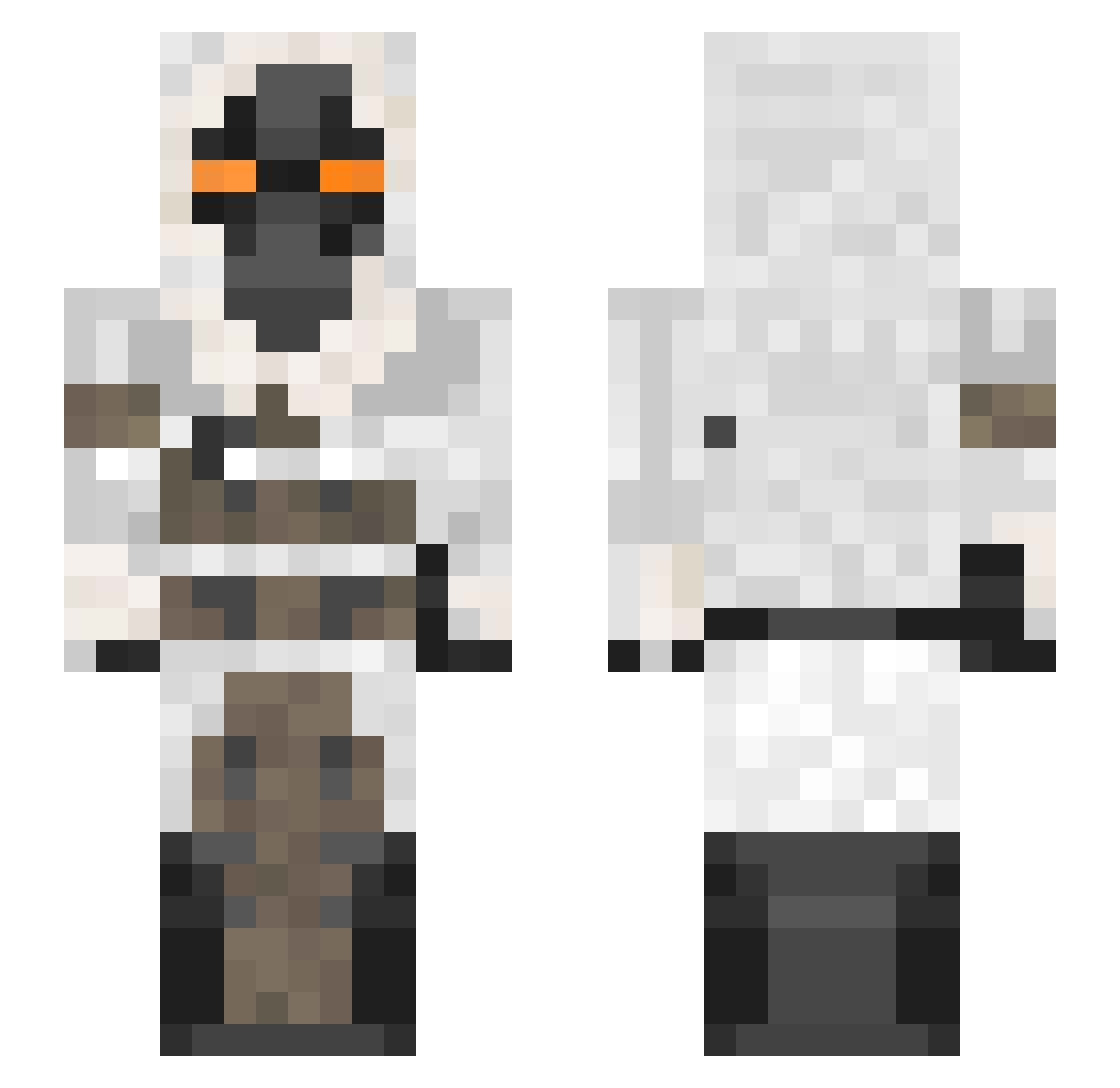 SchneeGeist_ Minecraft skin, front and back view