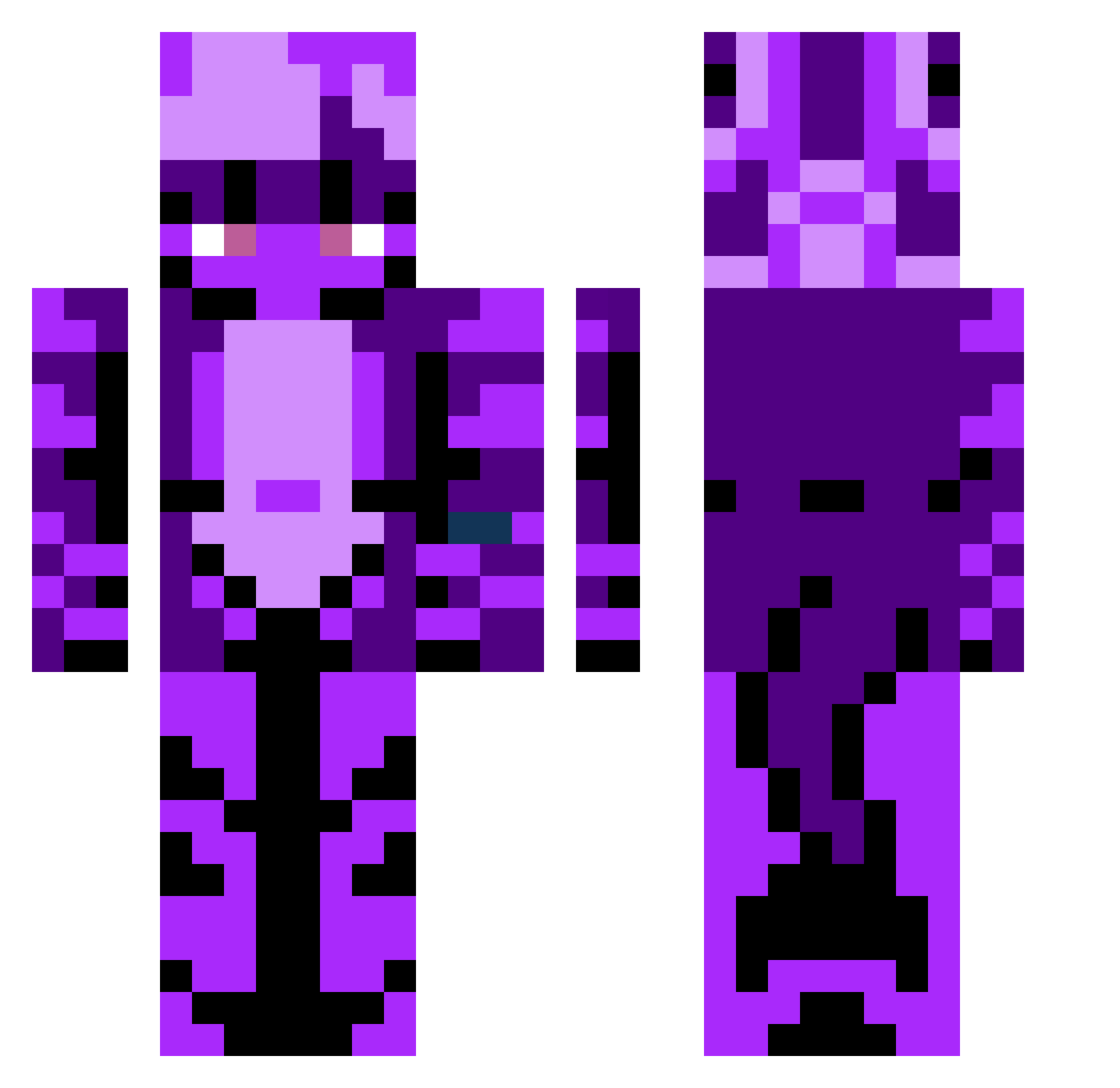 Tiger_gamesYT Minecraft skin, front and back view