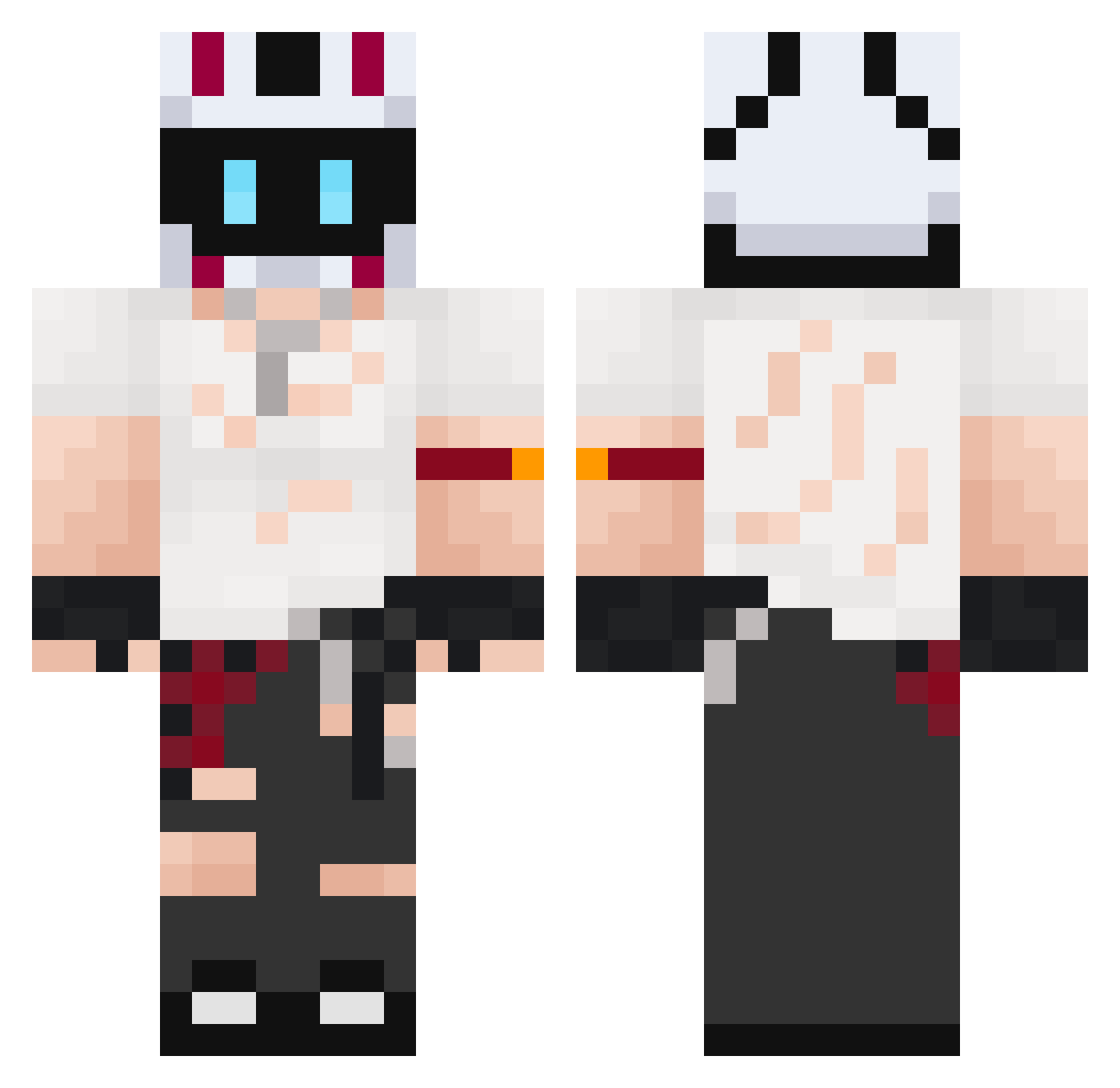 willsterious Minecraft skin, front and back view