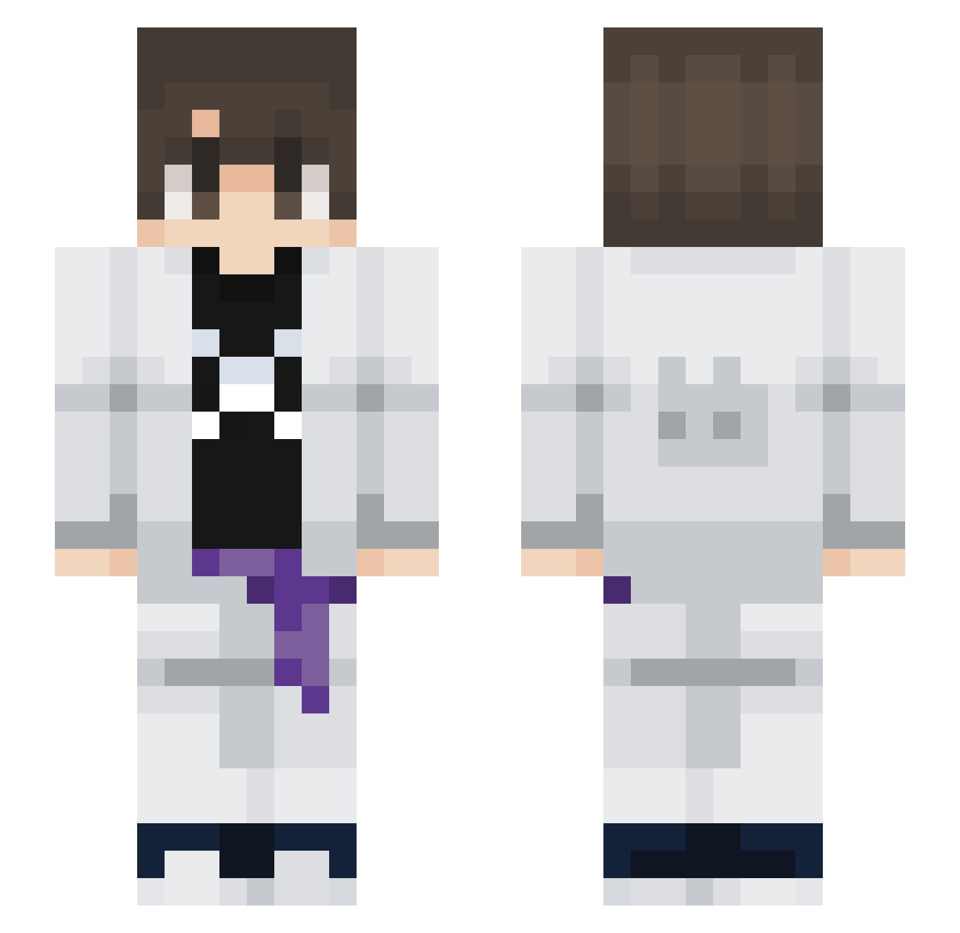 Wenwen23 Minecraft skin, front and back view