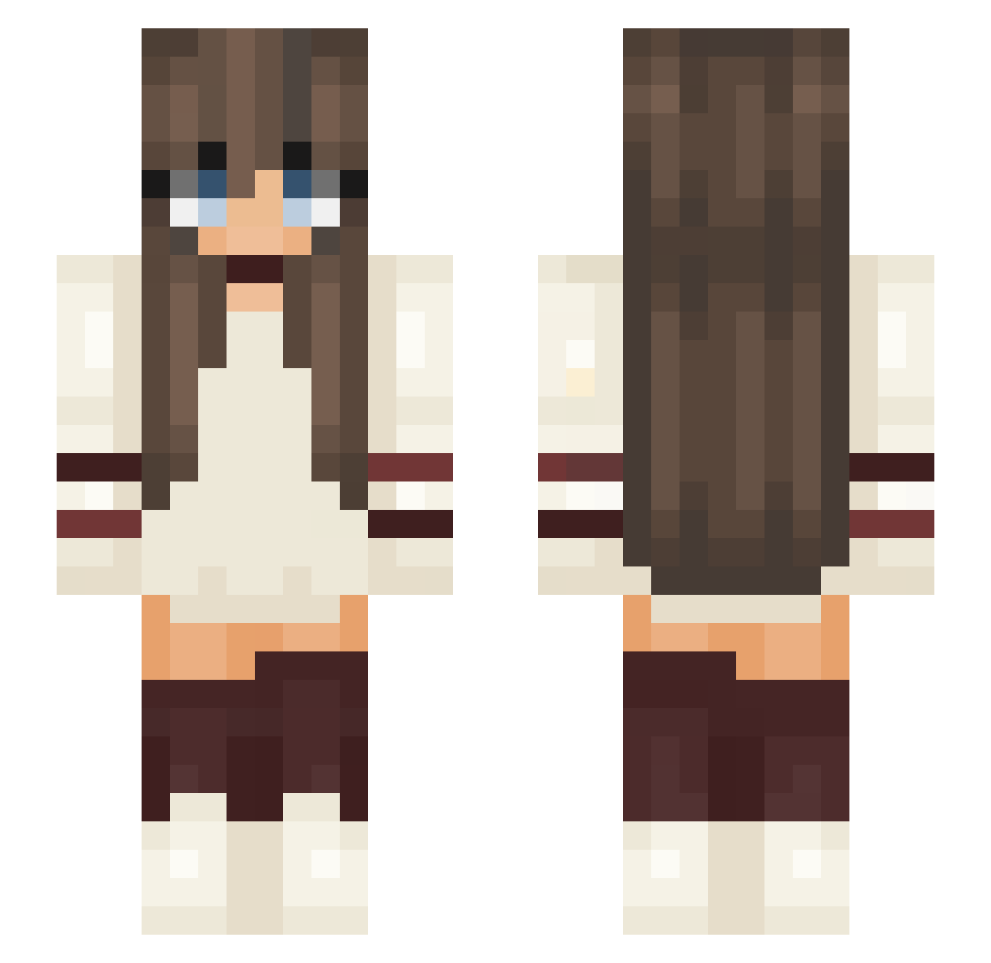 xkenoZ Minecraft skin, front and back view