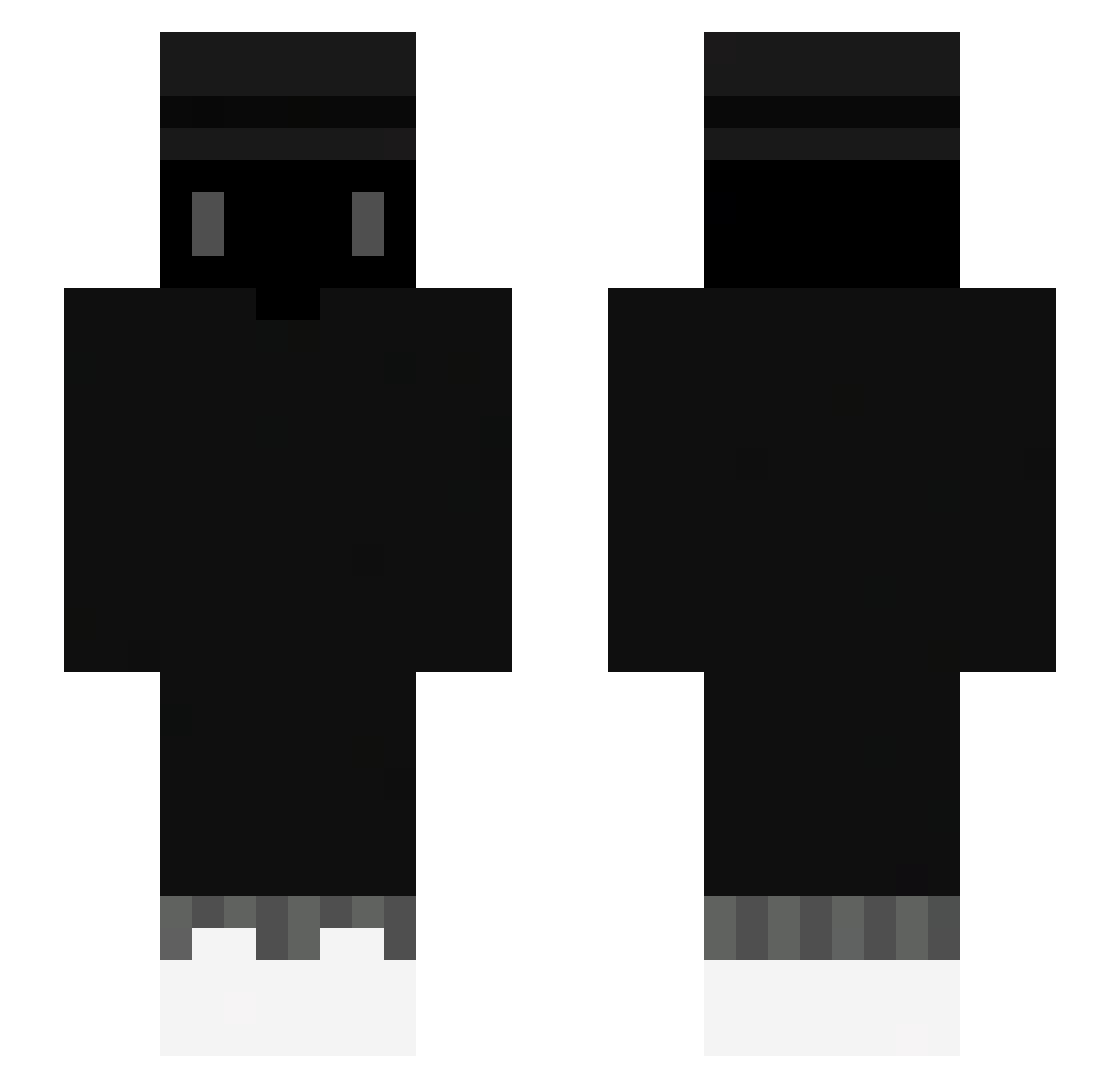 wavefronts Minecraft skin, front and back view