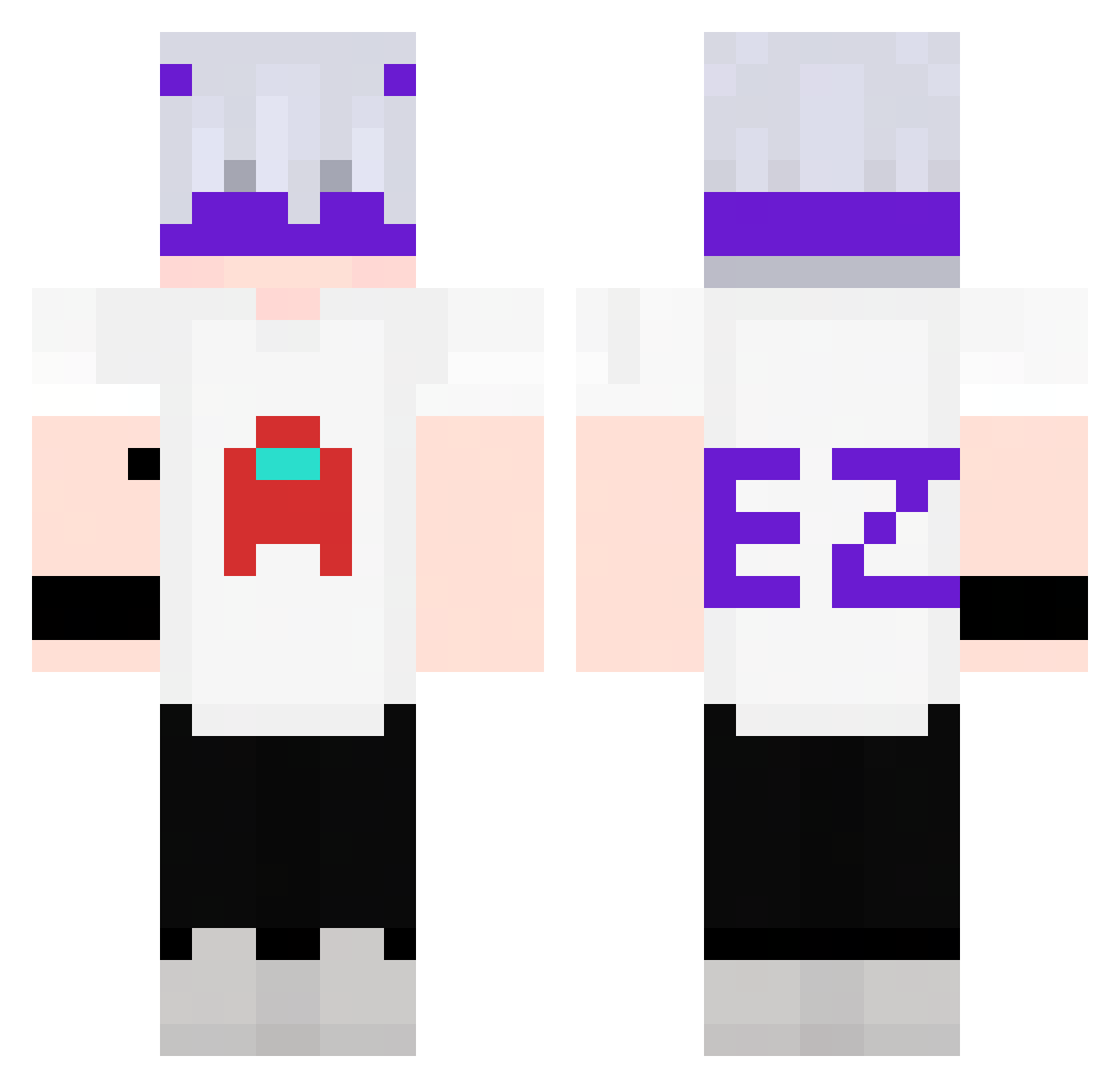 Maracujinana_ Minecraft skin, front and back view