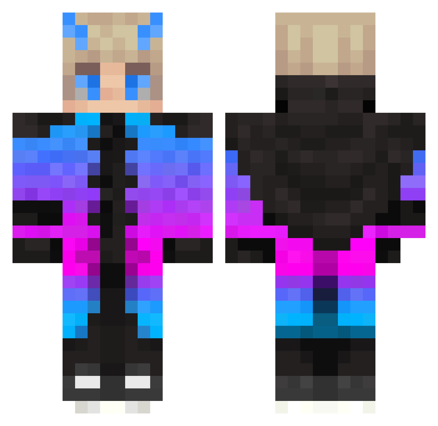 waaz_9 Minecraft skin, front and back view