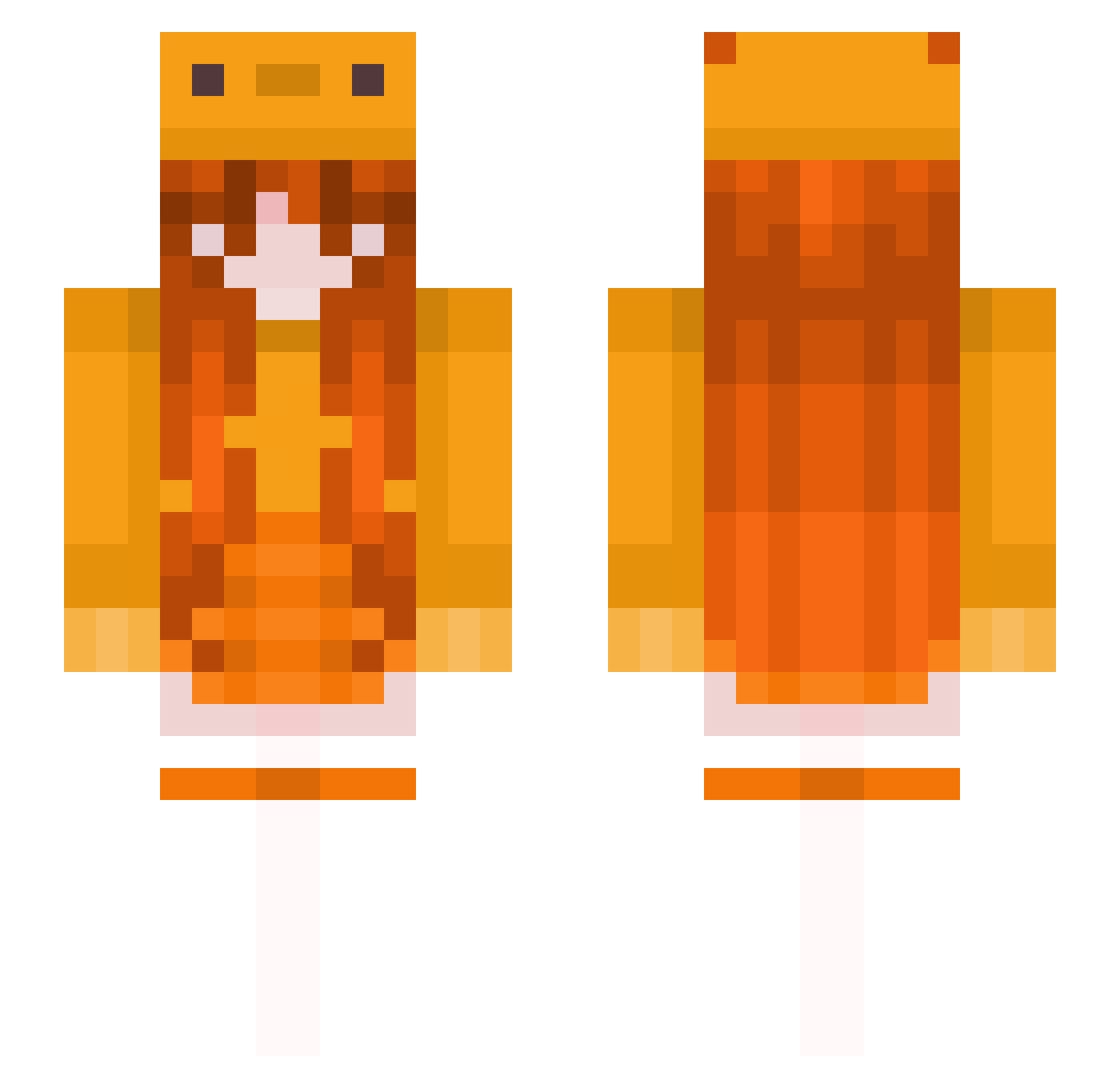 ver300 Minecraft skin, front and back view