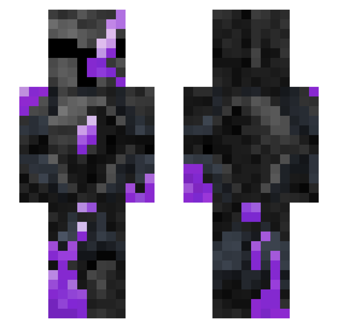 UberNoob111 Minecraft skin, front and back view