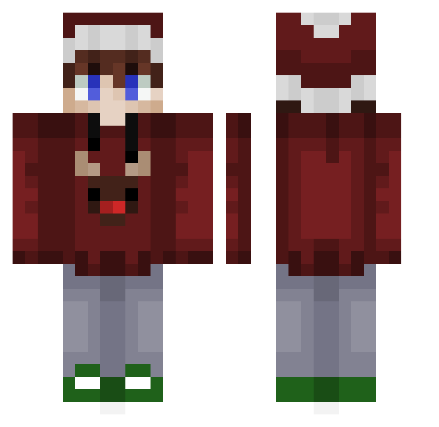Sitara1 Minecraft skin, front and back view