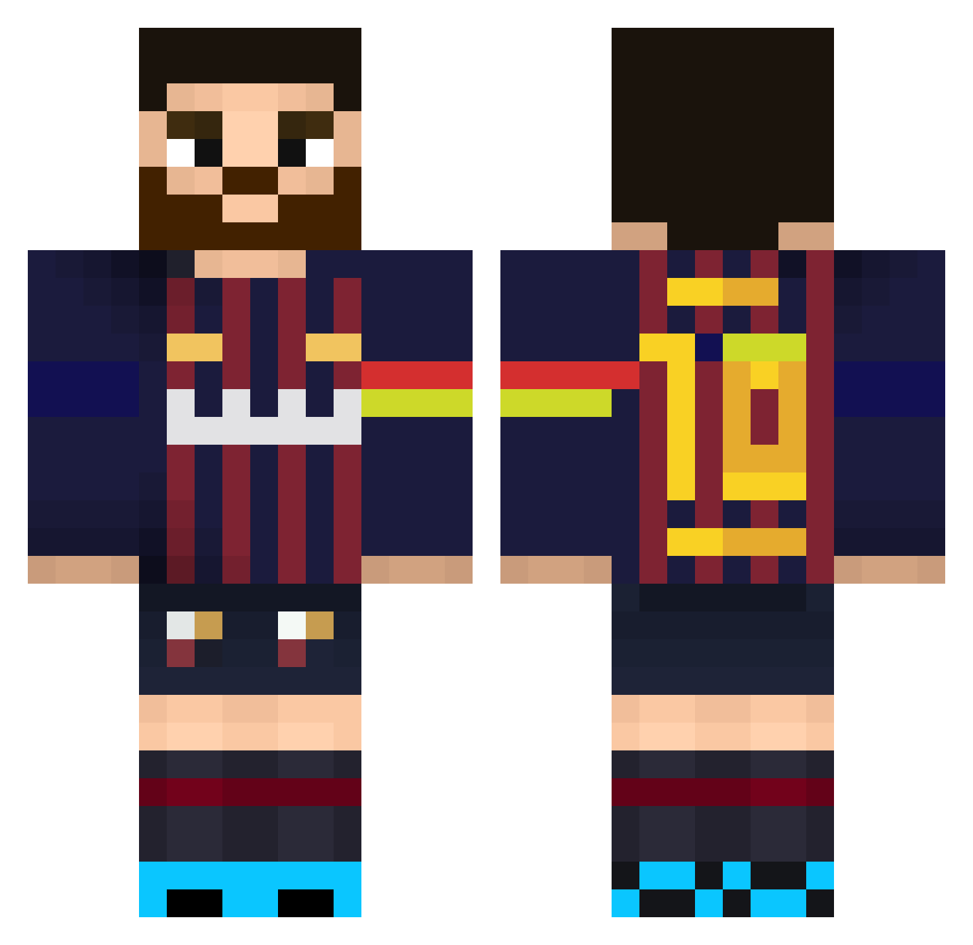 Martinsaso Minecraft skin, front and back view