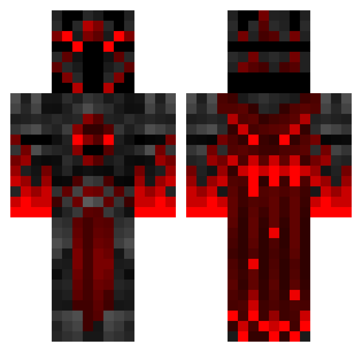 Ares_THE_INSANE Minecraft skin, front and back view
