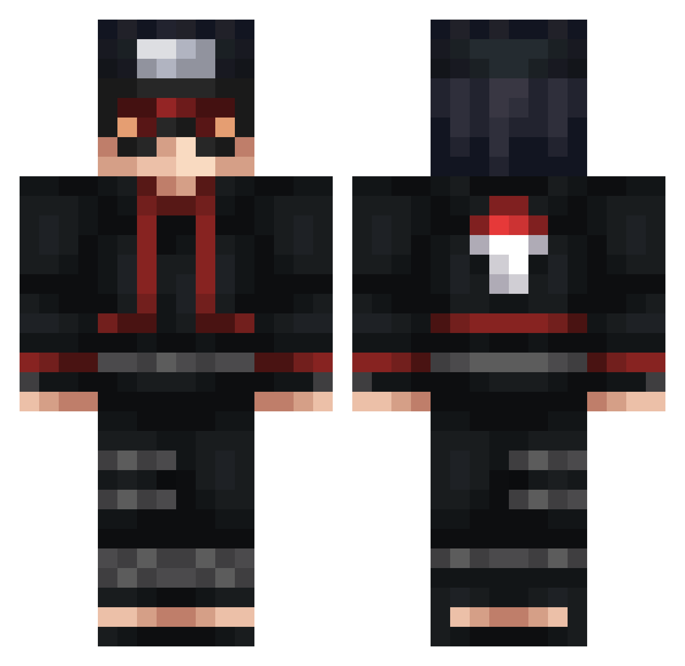 Weween0 Minecraft skin, front and back view