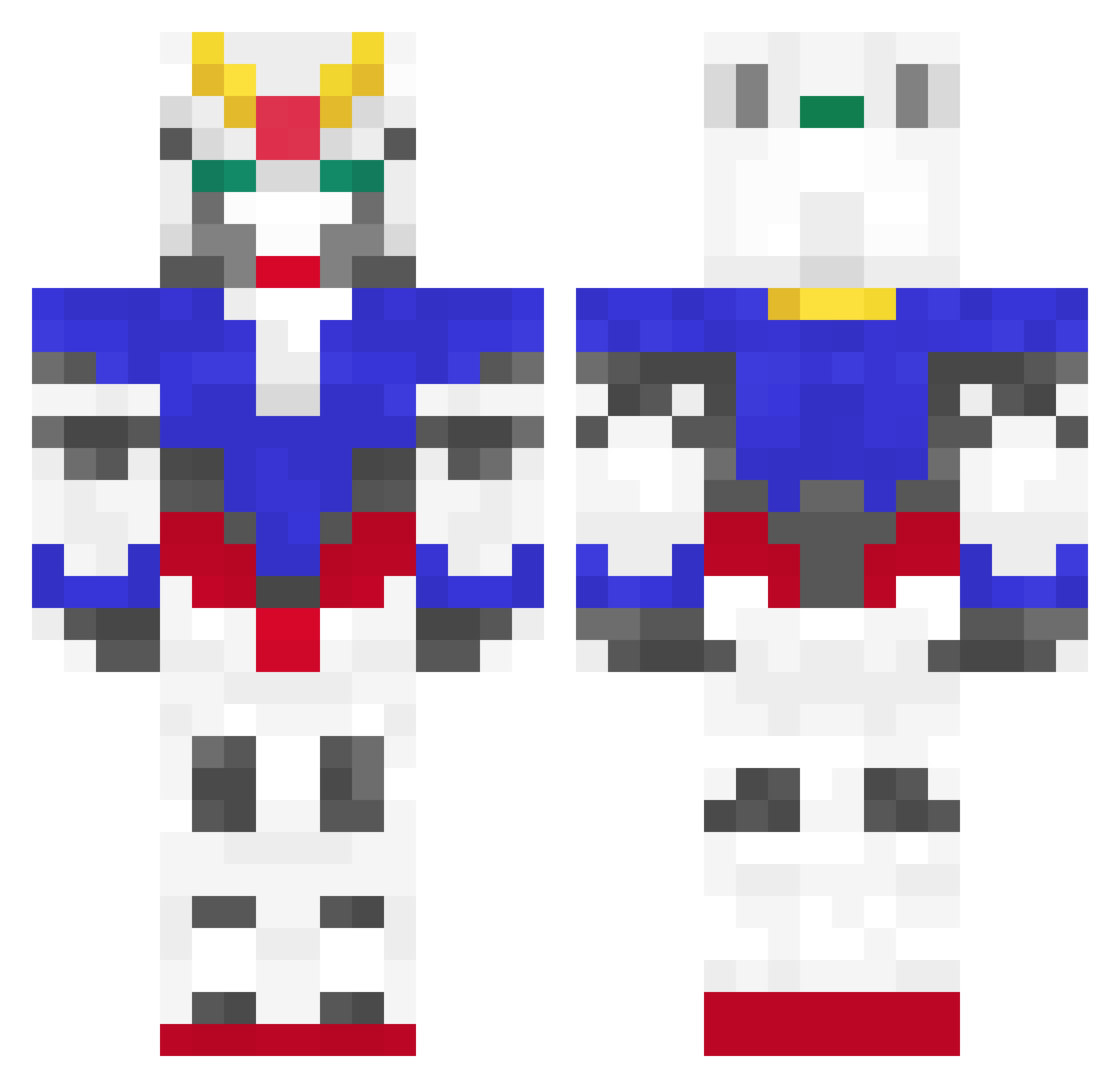 wickeddwood Minecraft skin, front and back view