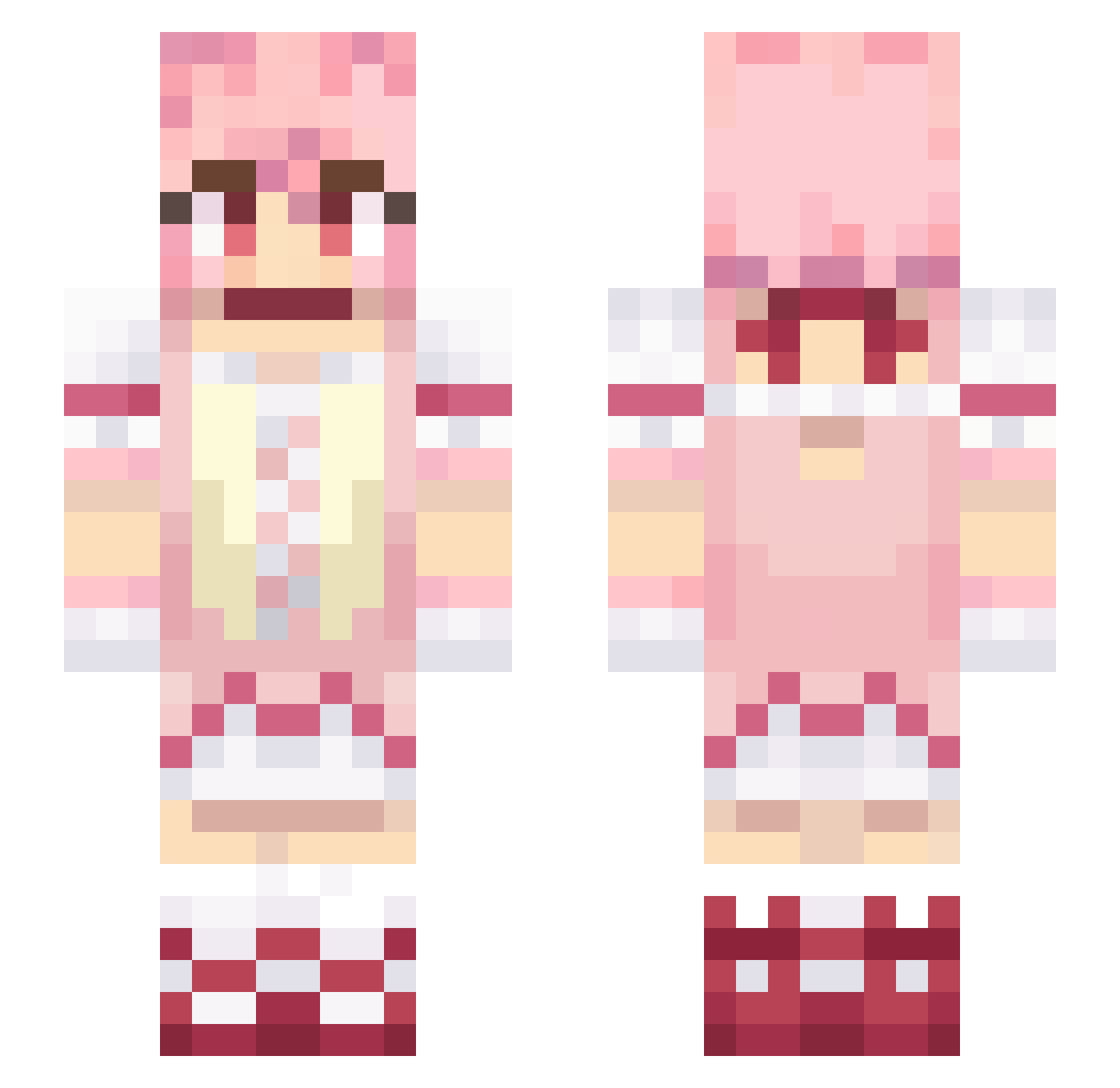 knockitoff60 Minecraft skin, front and back view