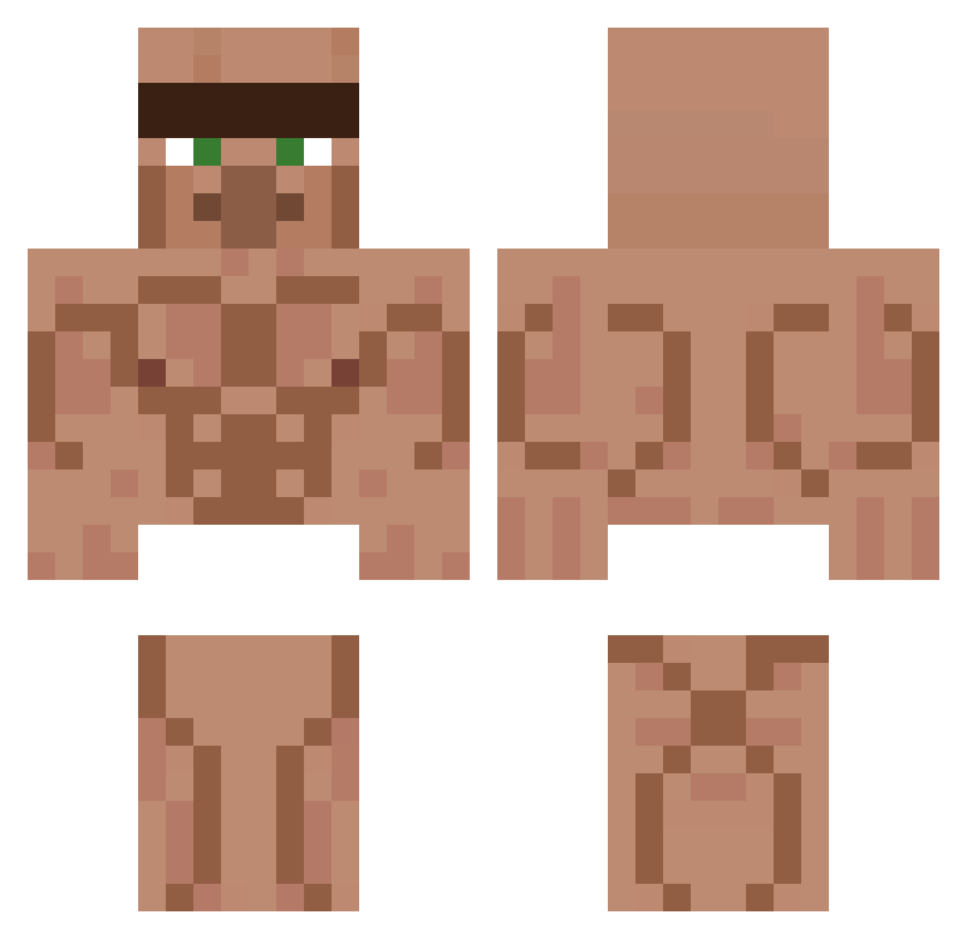 Trembolona420 Minecraft skin, front and back view