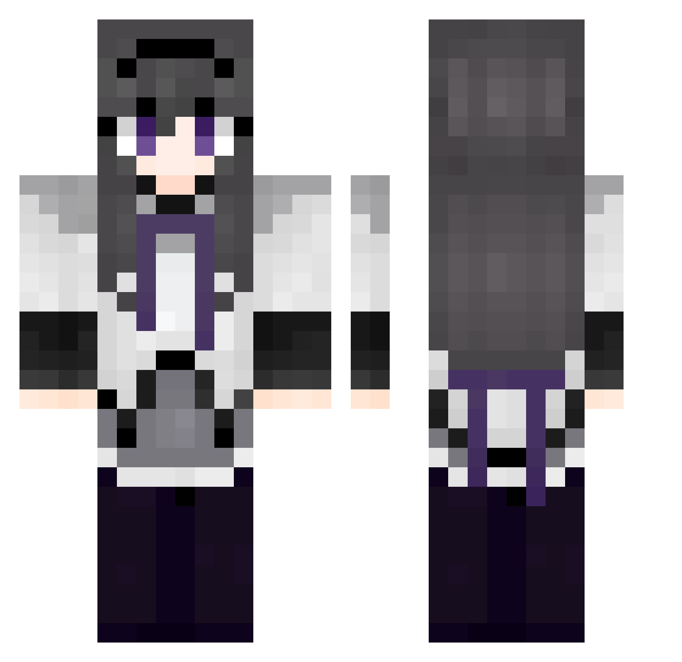 arciduca Minecraft skin, front and back view