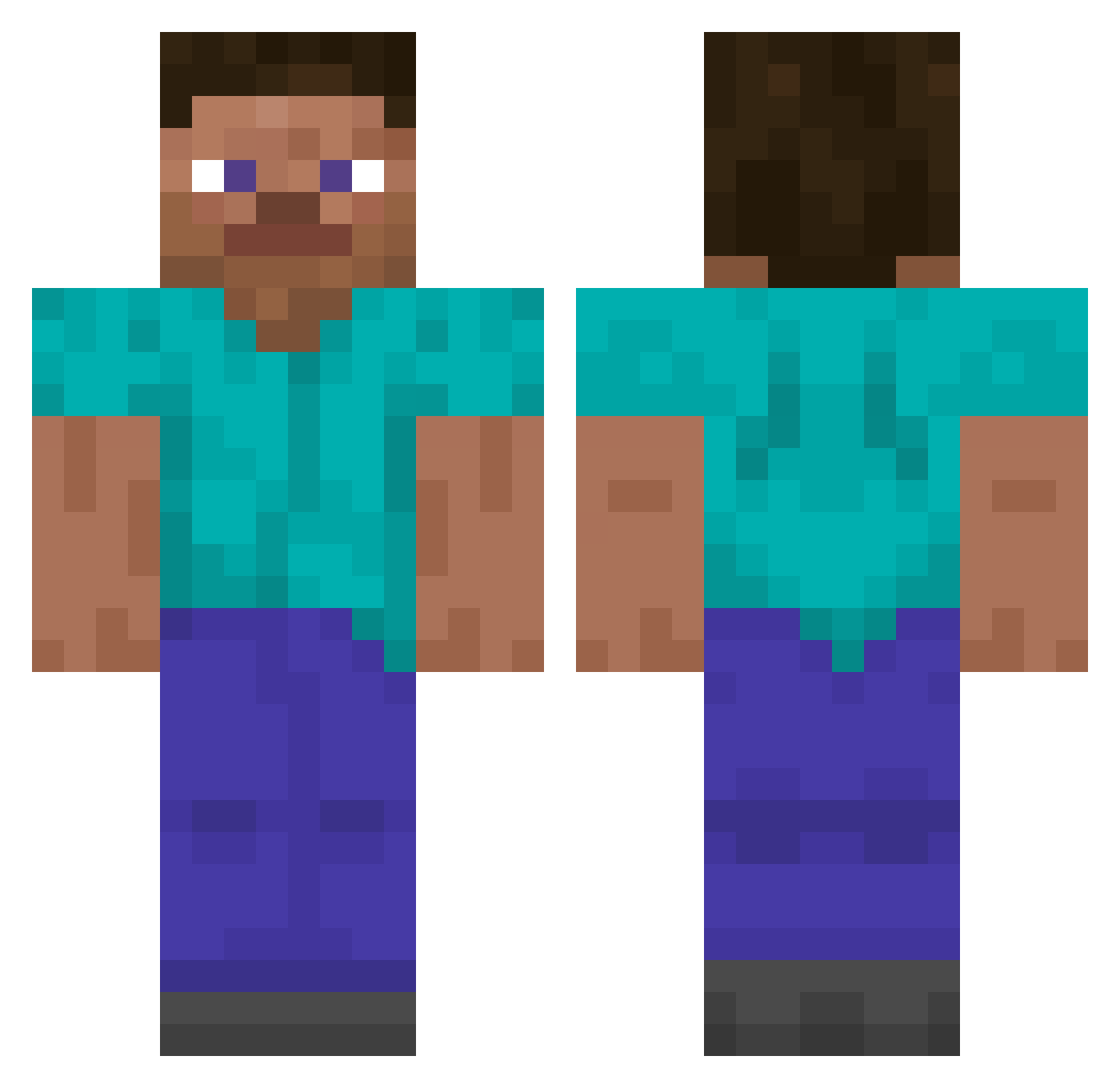 puggie619 Minecraft skin, front and back view