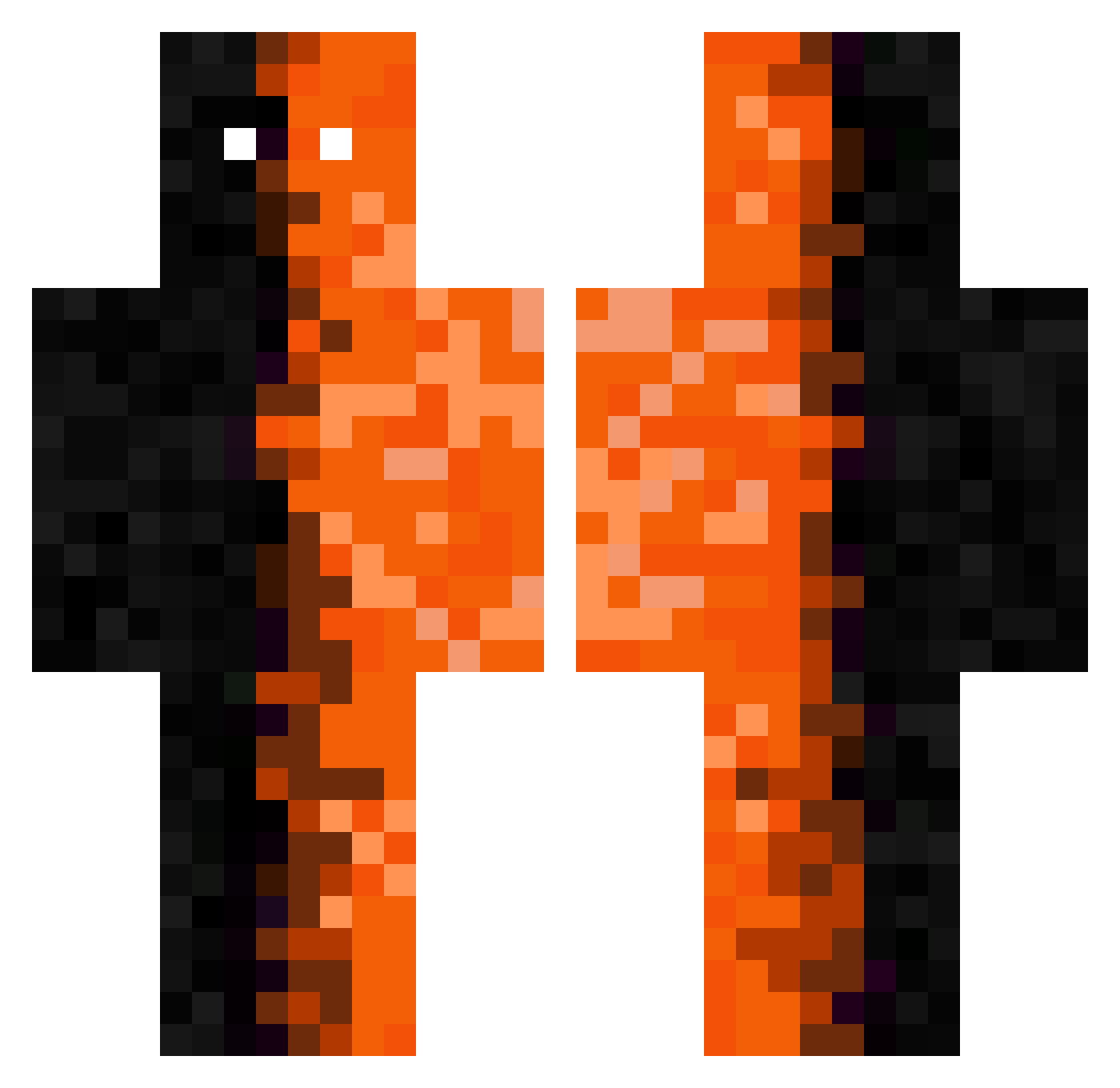 Banan0_ Minecraft skin, front and back view