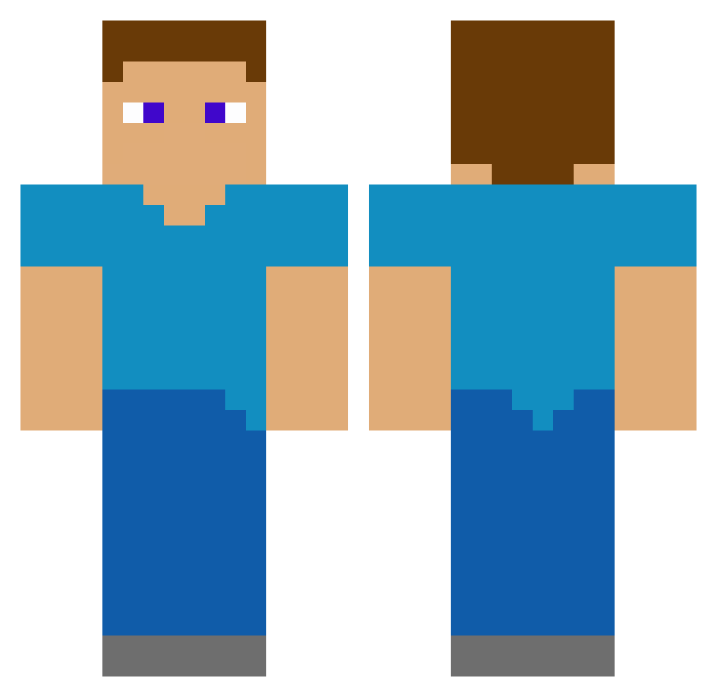 RedOpossum099 Minecraft skin, front and back view