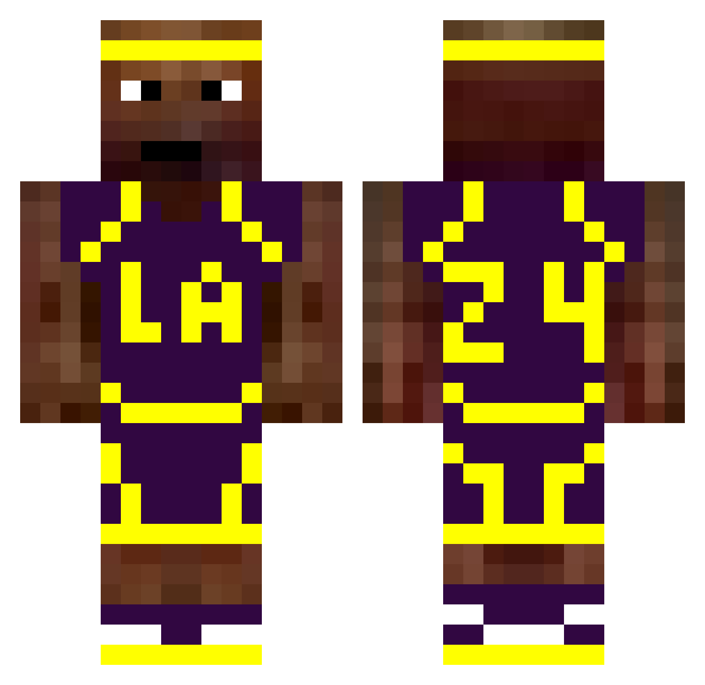 Mattokaa Minecraft skin, front and back view