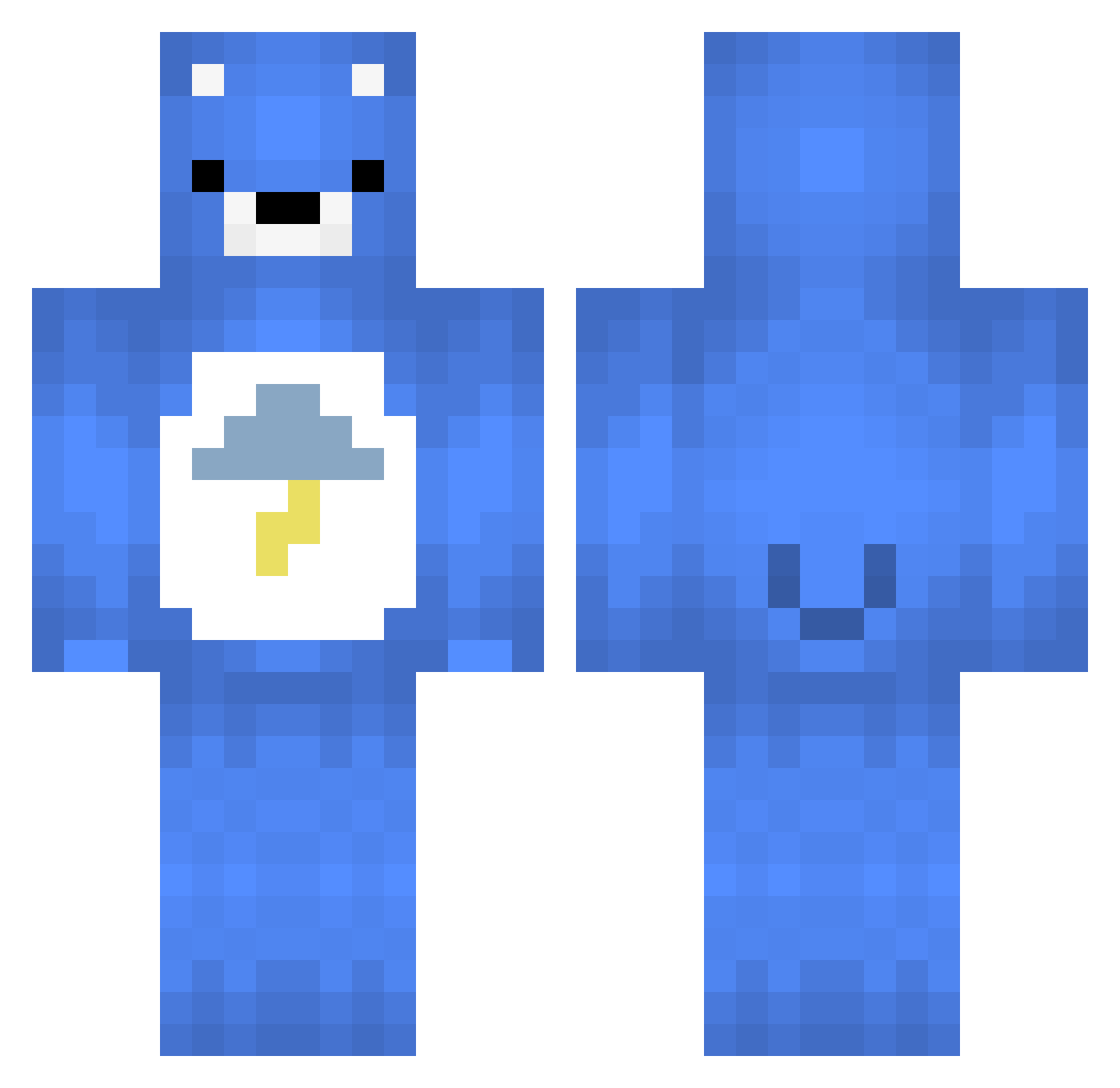 EHAYpepi Minecraft skin, front and back view