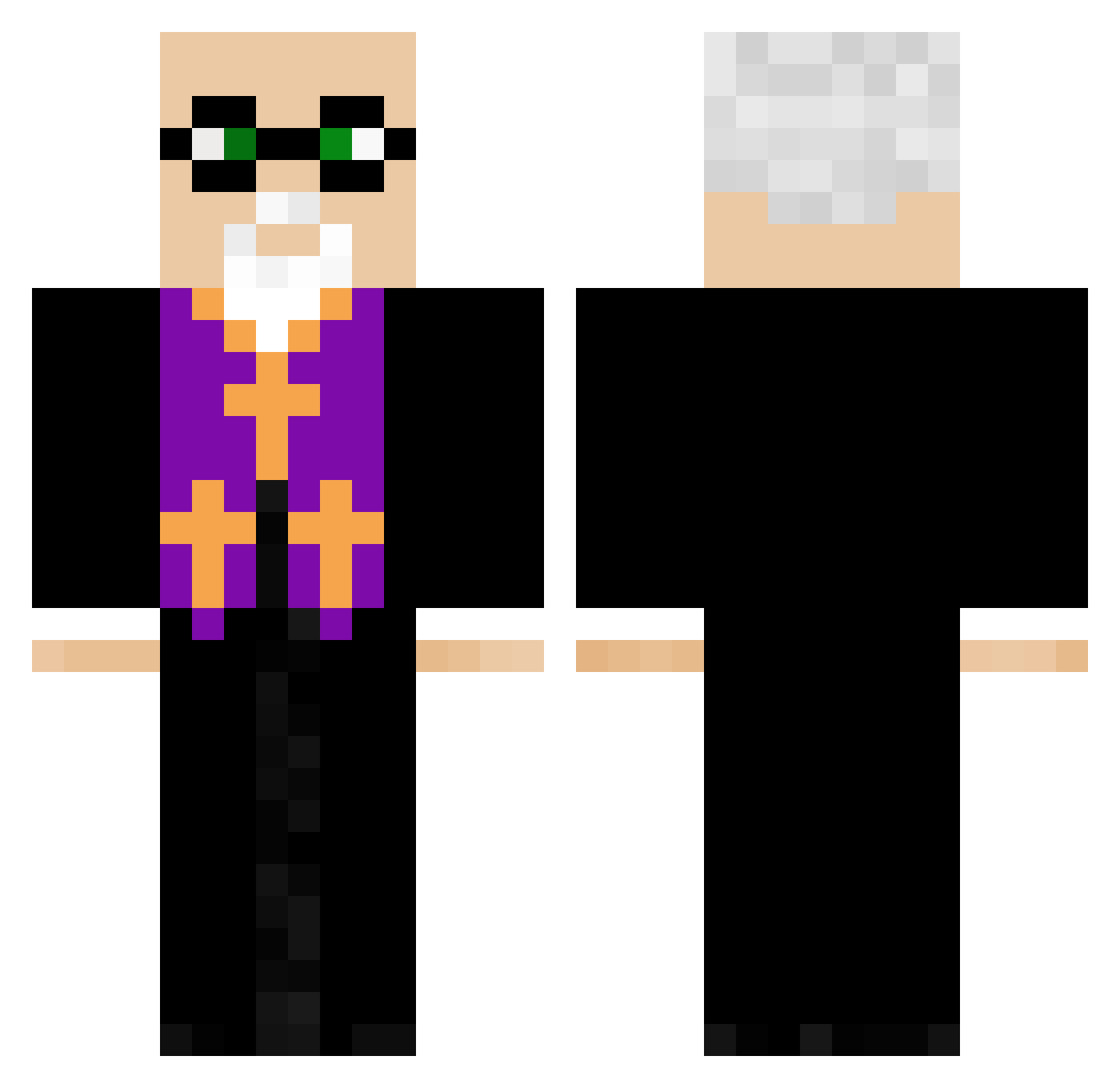 aambasador Minecraft skin, front and back view