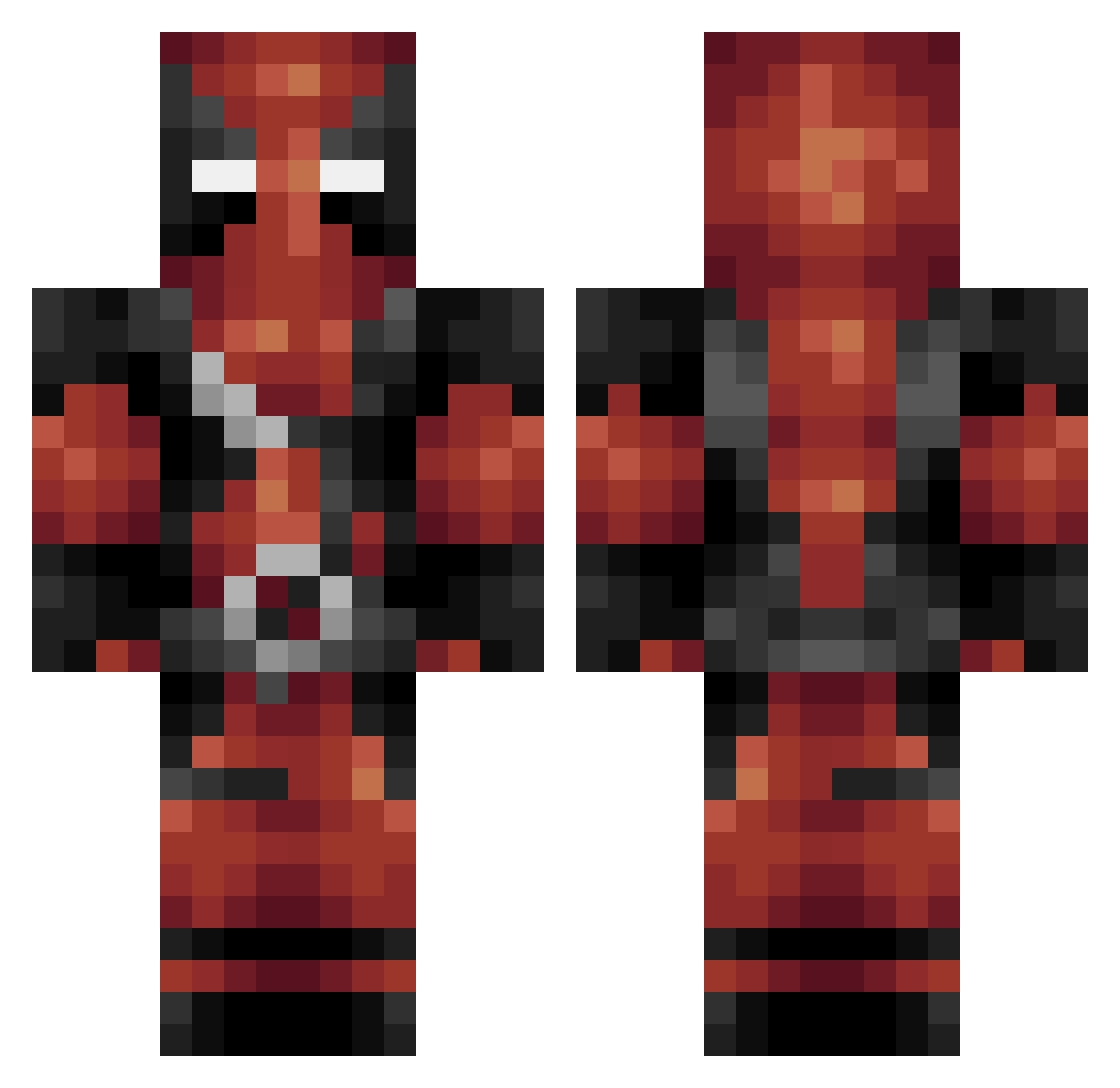 Smooyan Minecraft skin, front and back view