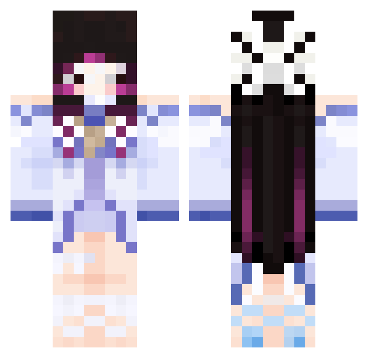 marcosussy Minecraft skin, front and back view