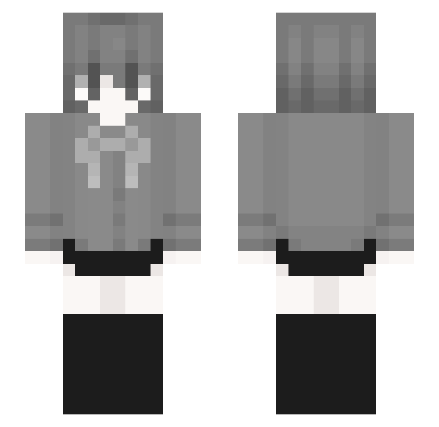 Sheneson Minecraft skin, front and back view